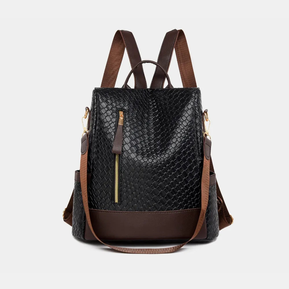chocolate brown faux leather backpack Women`s Crazy Horse City - Featuring insulated bottle pockets Calvin Klein Sonoma Faux Leather