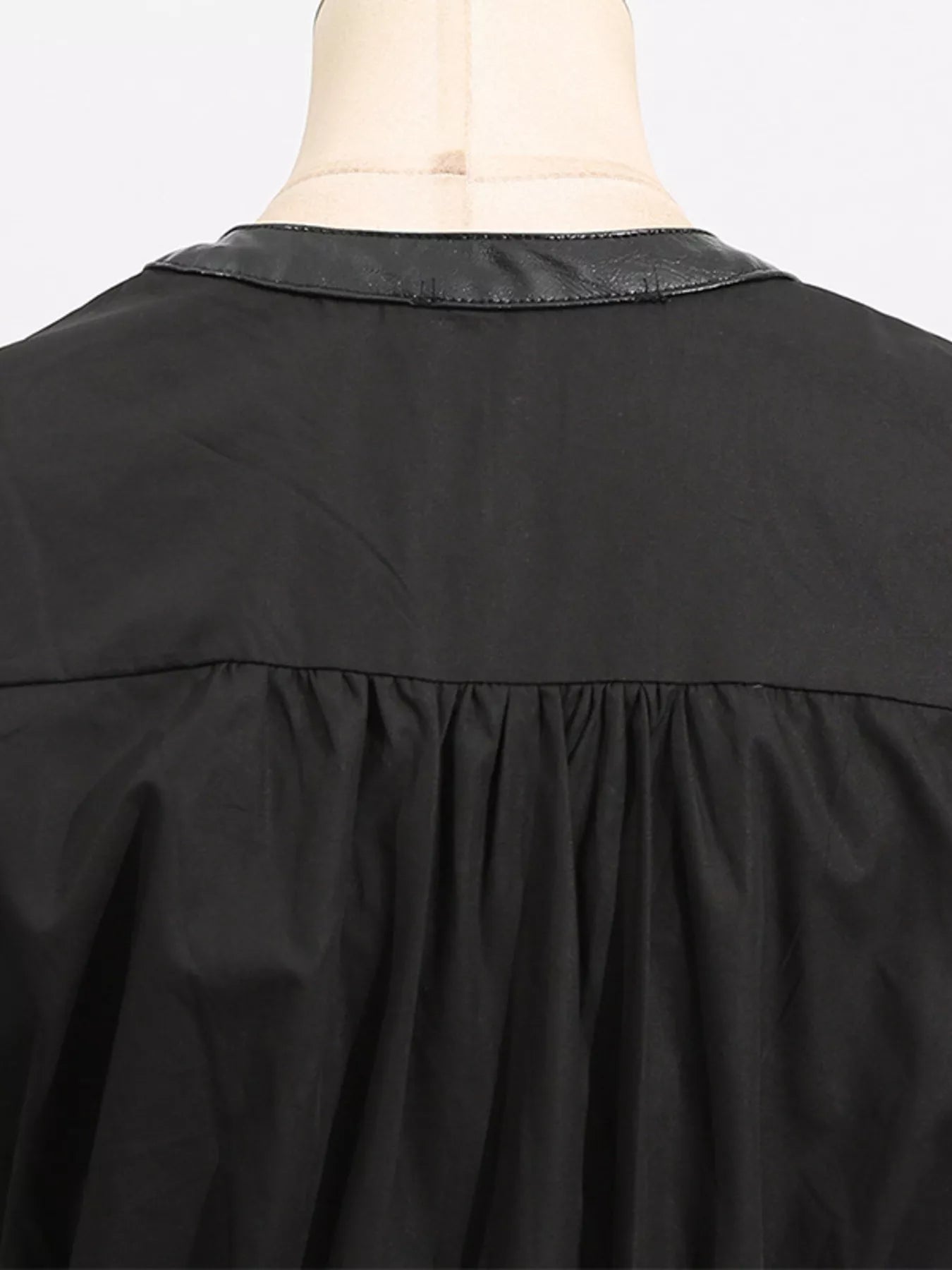 Cedar & Moore Trendsi Lace-Up Corset Sleeveless Midi Dress in black with pockets, back view