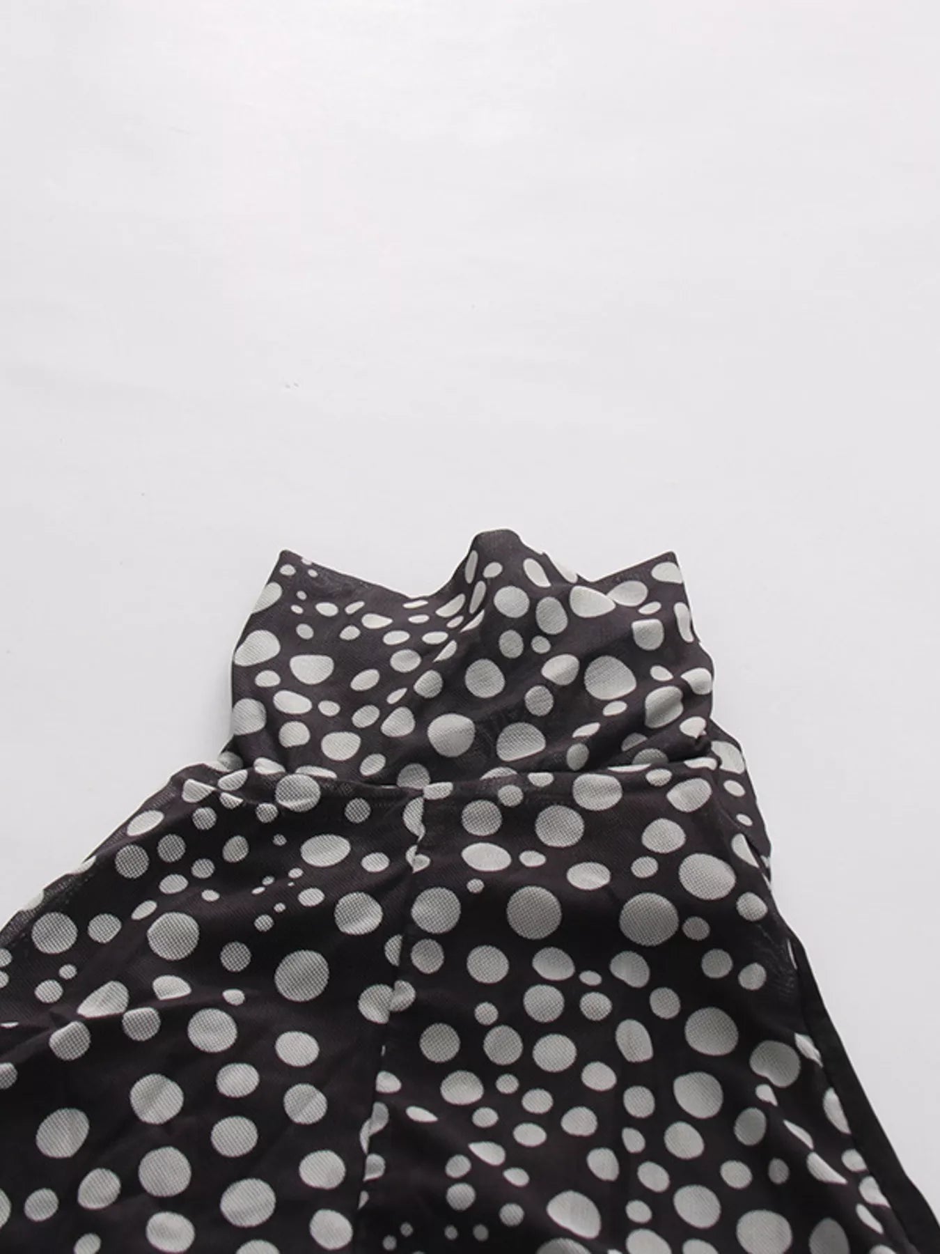 Cedar & Moore halter neck polka dot maxi dress in black with white dots by Trendsi