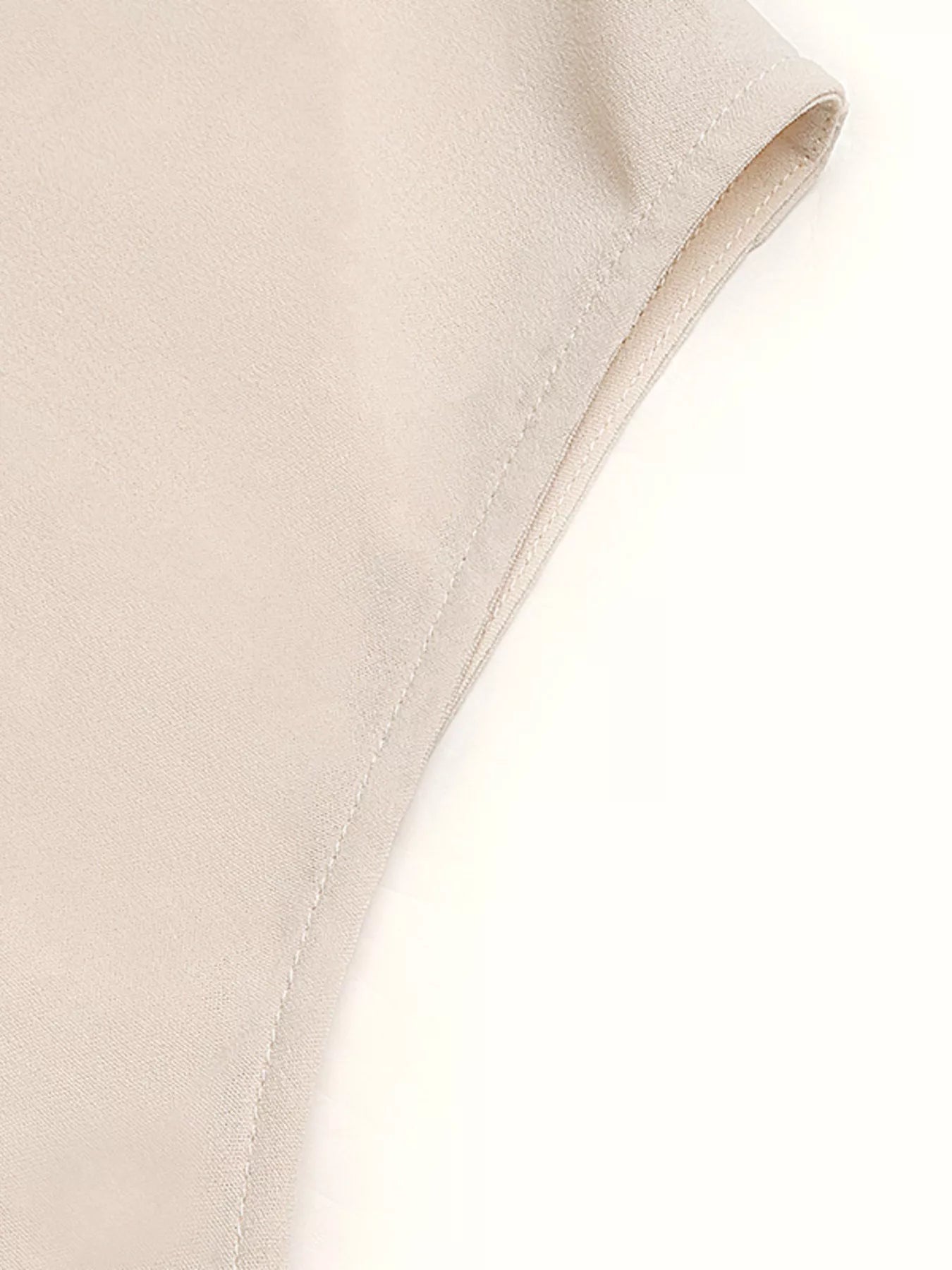 Cedar & Moore Sleeveless A-line midi dress in beige fabric, Trendsi