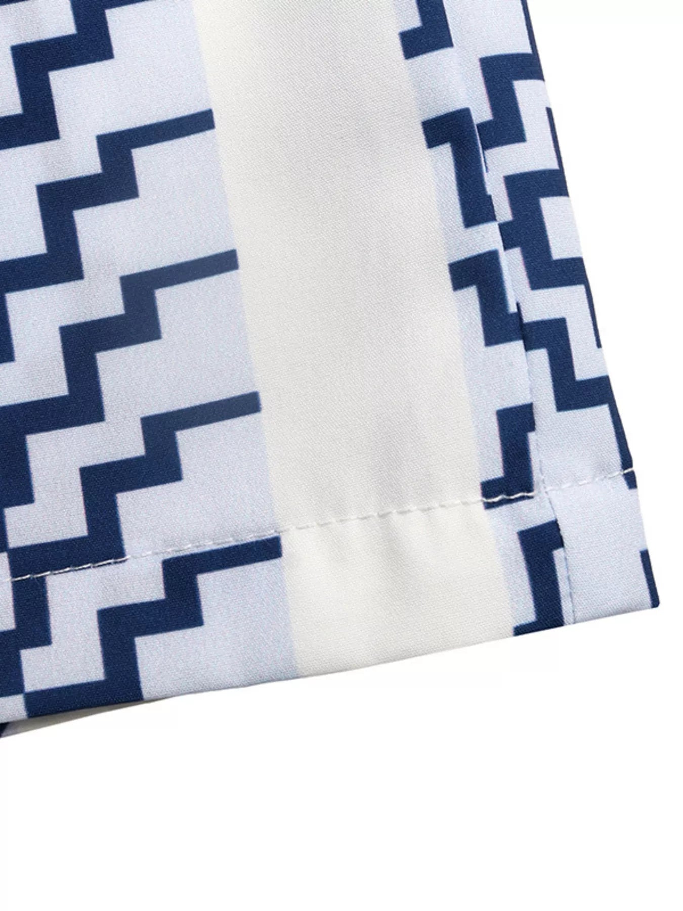 Cedar & Moore Striped print strapless wide-leg jumpsuit in blue and white, Trendsi brand.