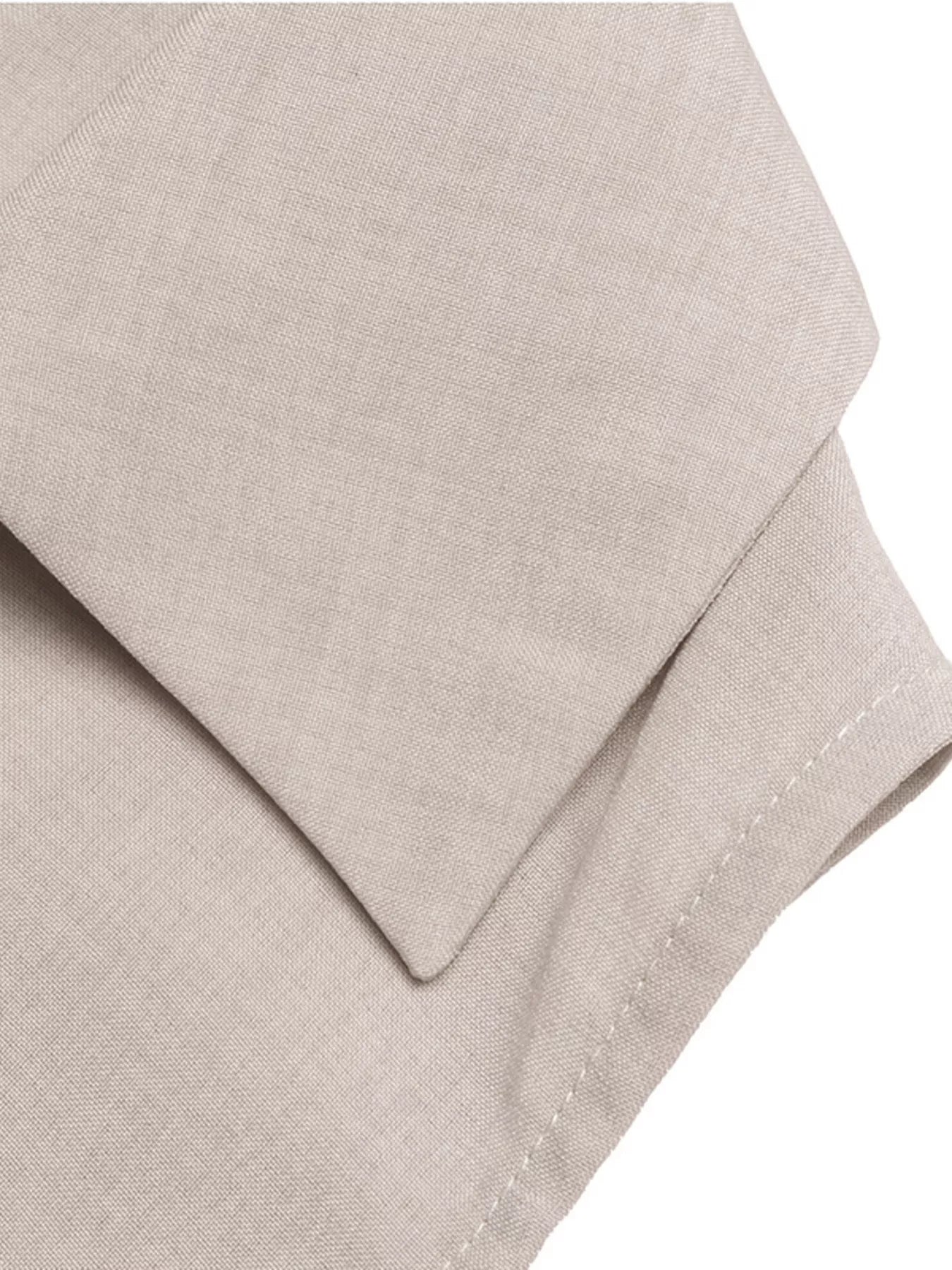 Cedar & Moore Sleeveless Button-Down Midi Dress beige fabric texture close-up