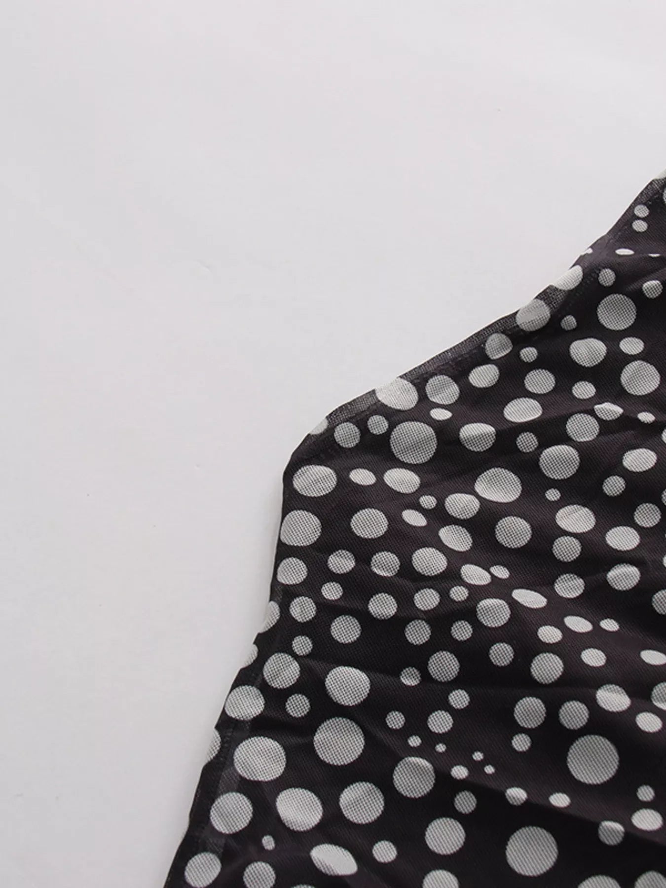 Cedar & Moore Halter Neck Polka Dot Maxi Dress in black with white dots, Trendsi