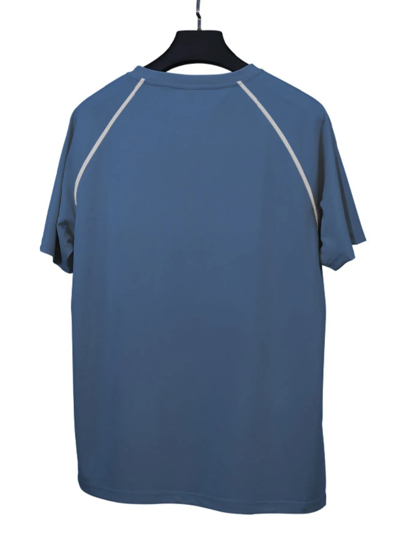 Navy blue short-sleeve raglan t-shirt with crew neck