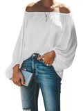 Cedar & Moore off-shoulder white blouse with balloon sleeves, plus size, Trendsi