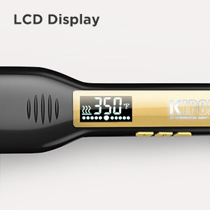 KIPOZI Professional Hair Straightener - Titanium Flat Iron with Digital LCD Display & Dual Voltage