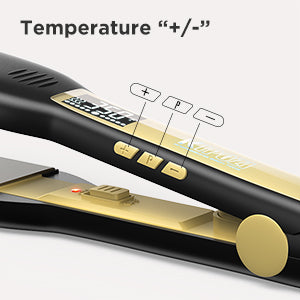 KIPOZI Professional Hair Straightener - Titanium Flat Iron with Digital LCD Display & Dual Voltage