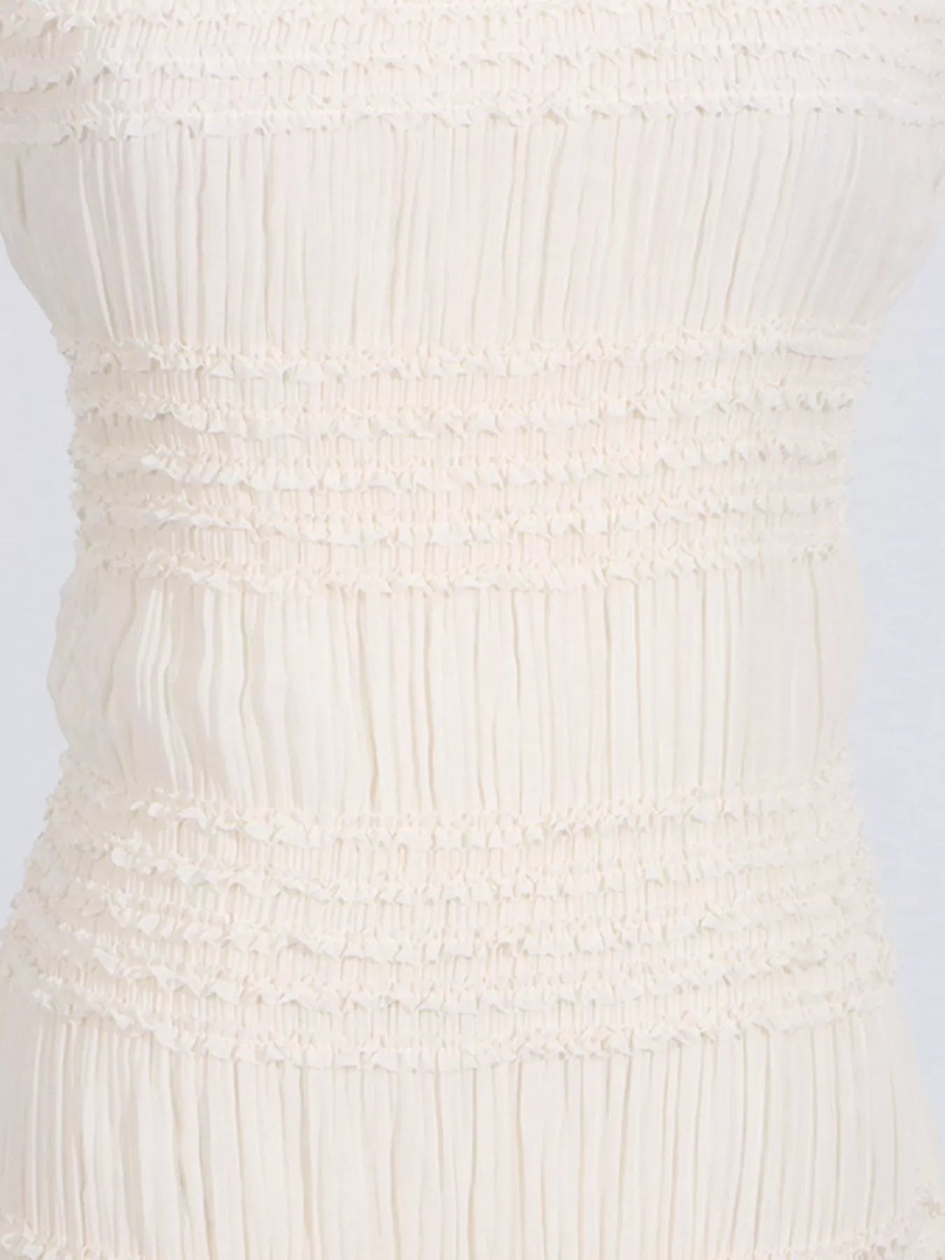 Cedar & Moore Ruched Halter Neck Maxi Dress, ivory smocked fabric, Trendsi