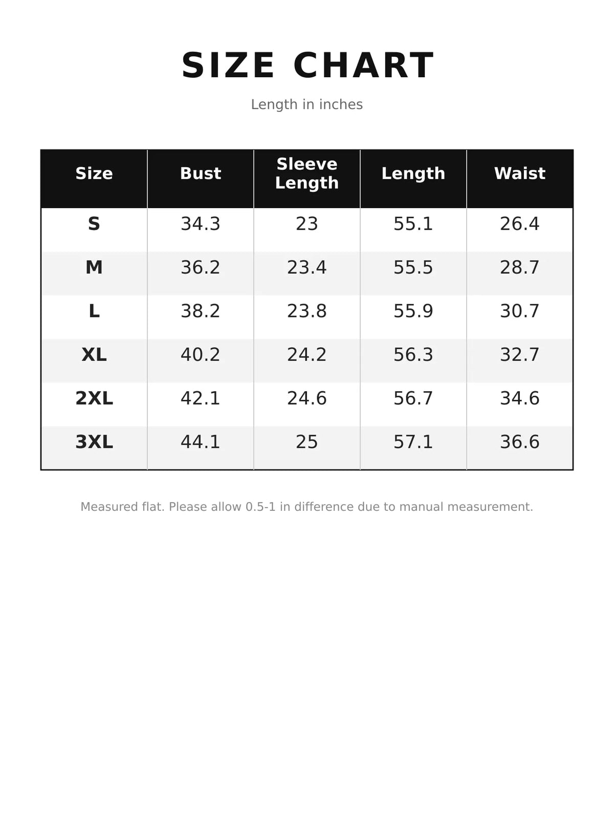 Size chart for satin cowl neck high slit evening maxi dress