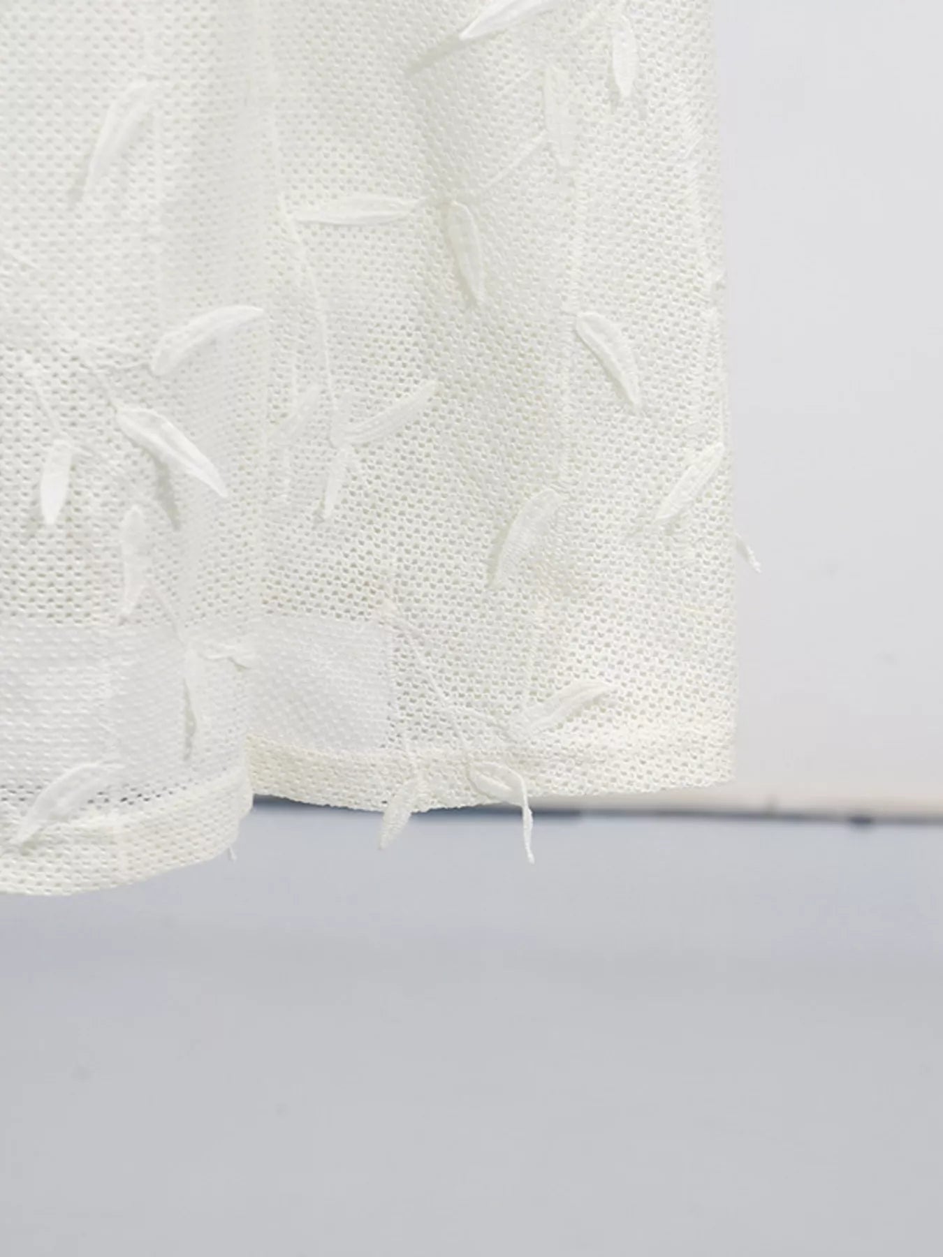 Cedar & Moore sleeveless floral applique mesh midi dress in ivory with feather accents