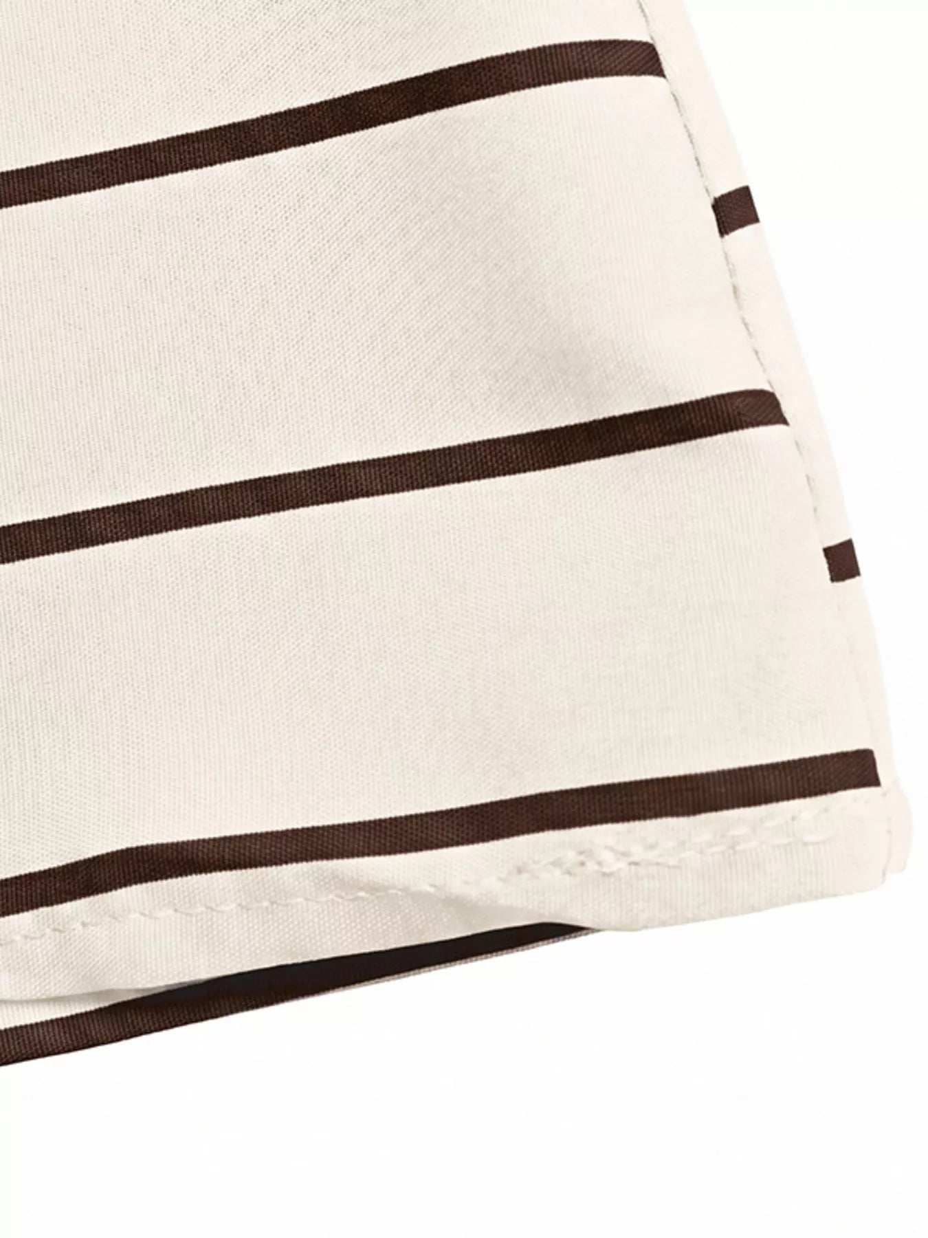 Cedar & Moore Striped Print Spaghetti Strap Maxi Dress in cream with brown horizontal stripes