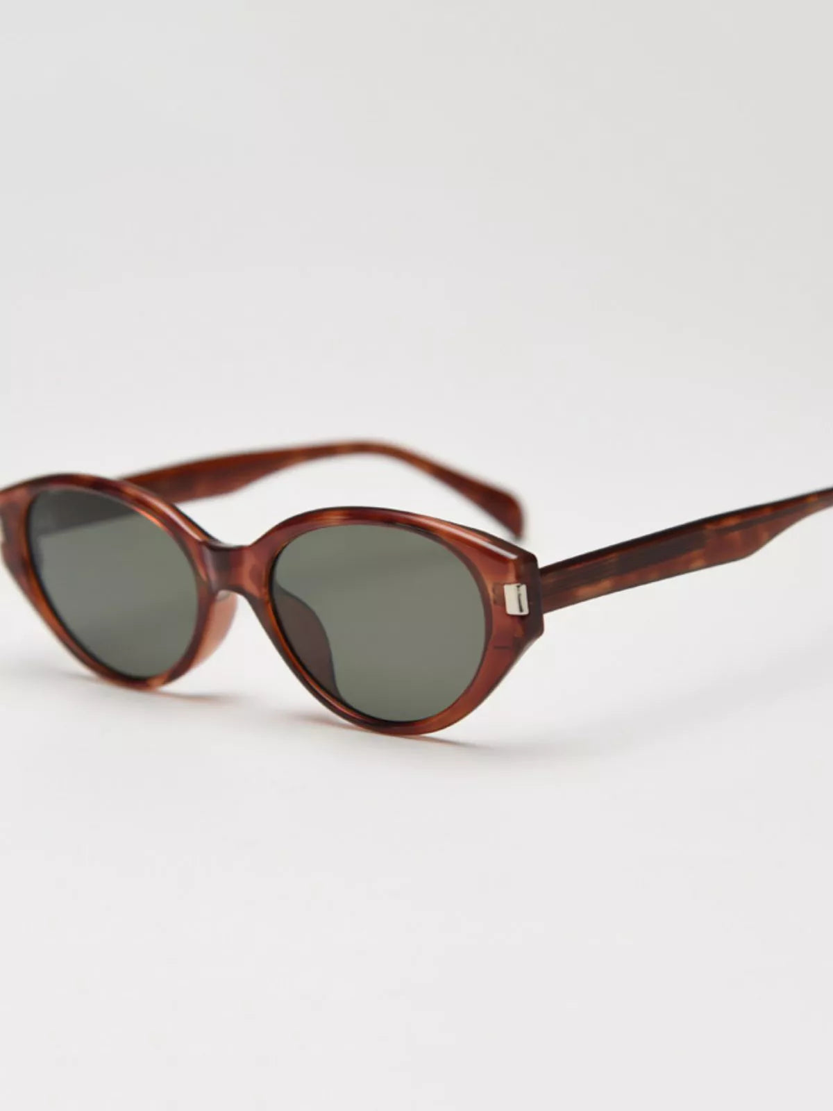 Cedar & Moore Lightweight cat-eye sunglasses, tortoiseshell frame with dark gray lenses