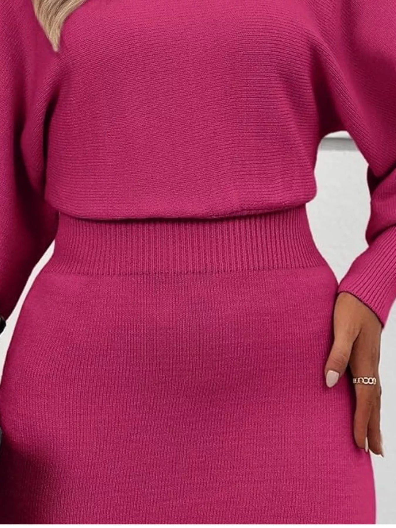 Lantern Sleeve Ribbed Bodycon Sweater Dress – Cedar & Moore