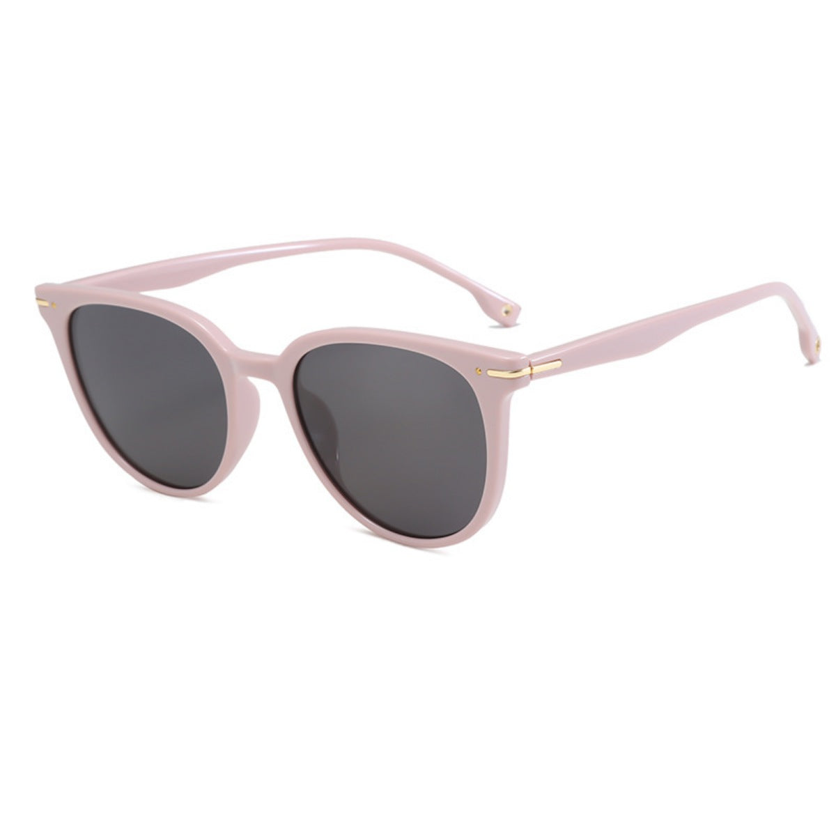 Cedar & Moore UV protection sunglasses, pink frame, dark lenses, Trendsi, gold-tone accents