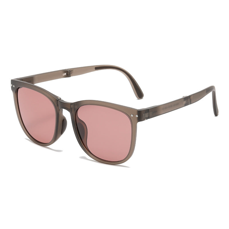 Cedar & Moore Lightweight UV Protection Sunglasses, brown translucent frame with pink lenses, 1 pair by Trendsi.