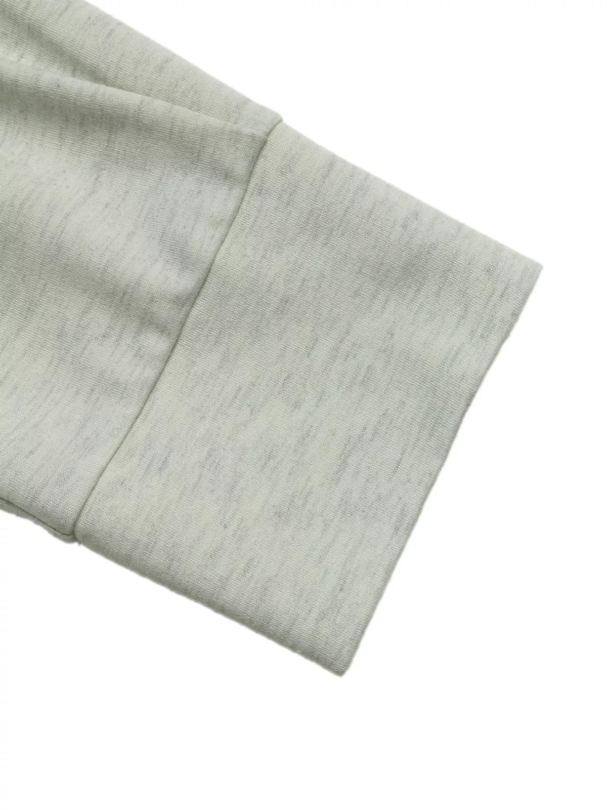 Light gray long sleeve cuff detail on a soft stretch polo midi dress