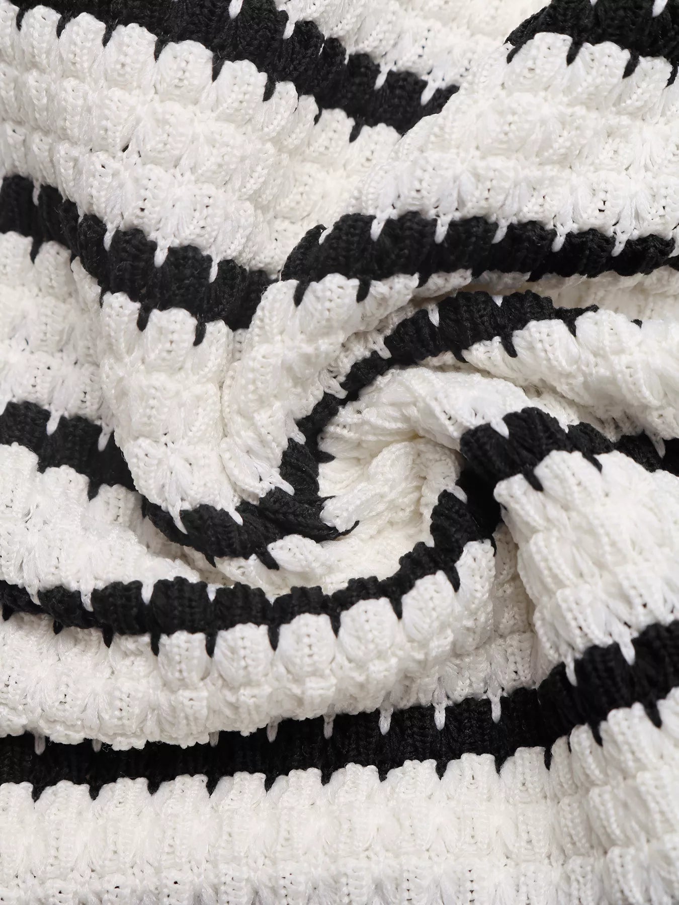 Cedar & Moore Striped halter neck knit mini dress in black and white stripes