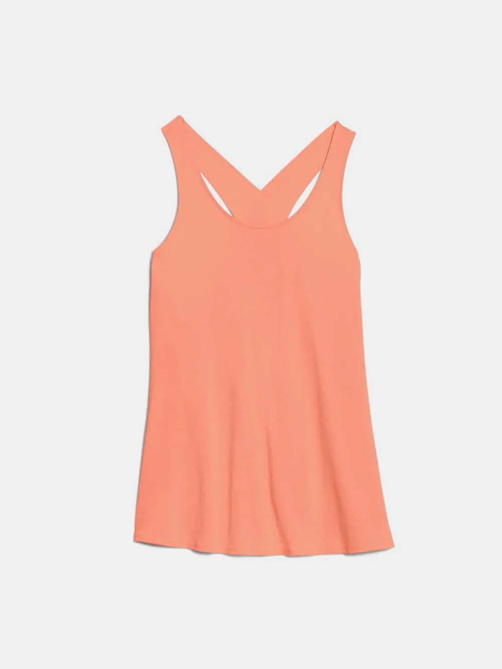 Coral crisscross scoop neck active tank top