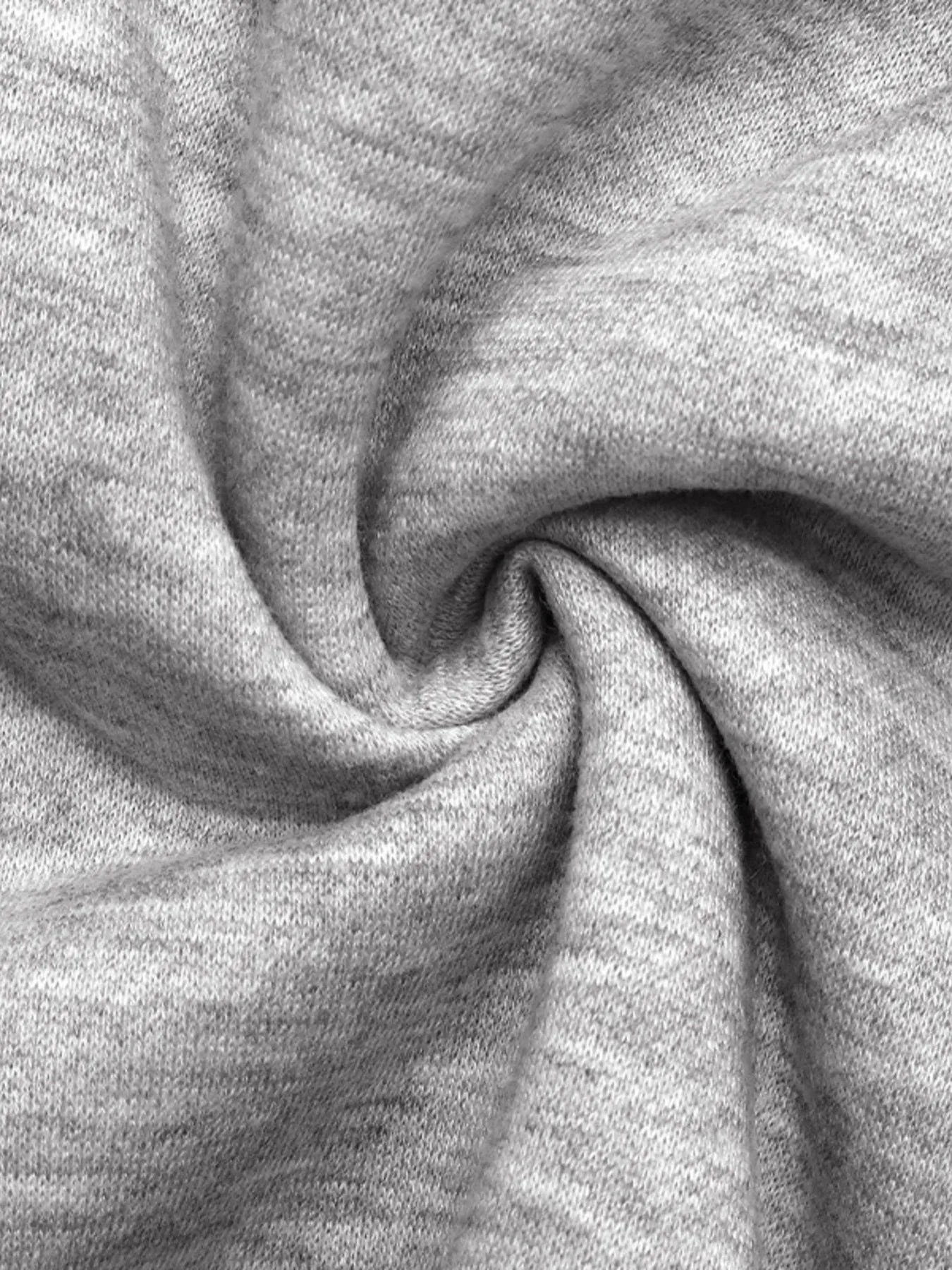 Light gray hoodie fabric close-up with heathered knit texture