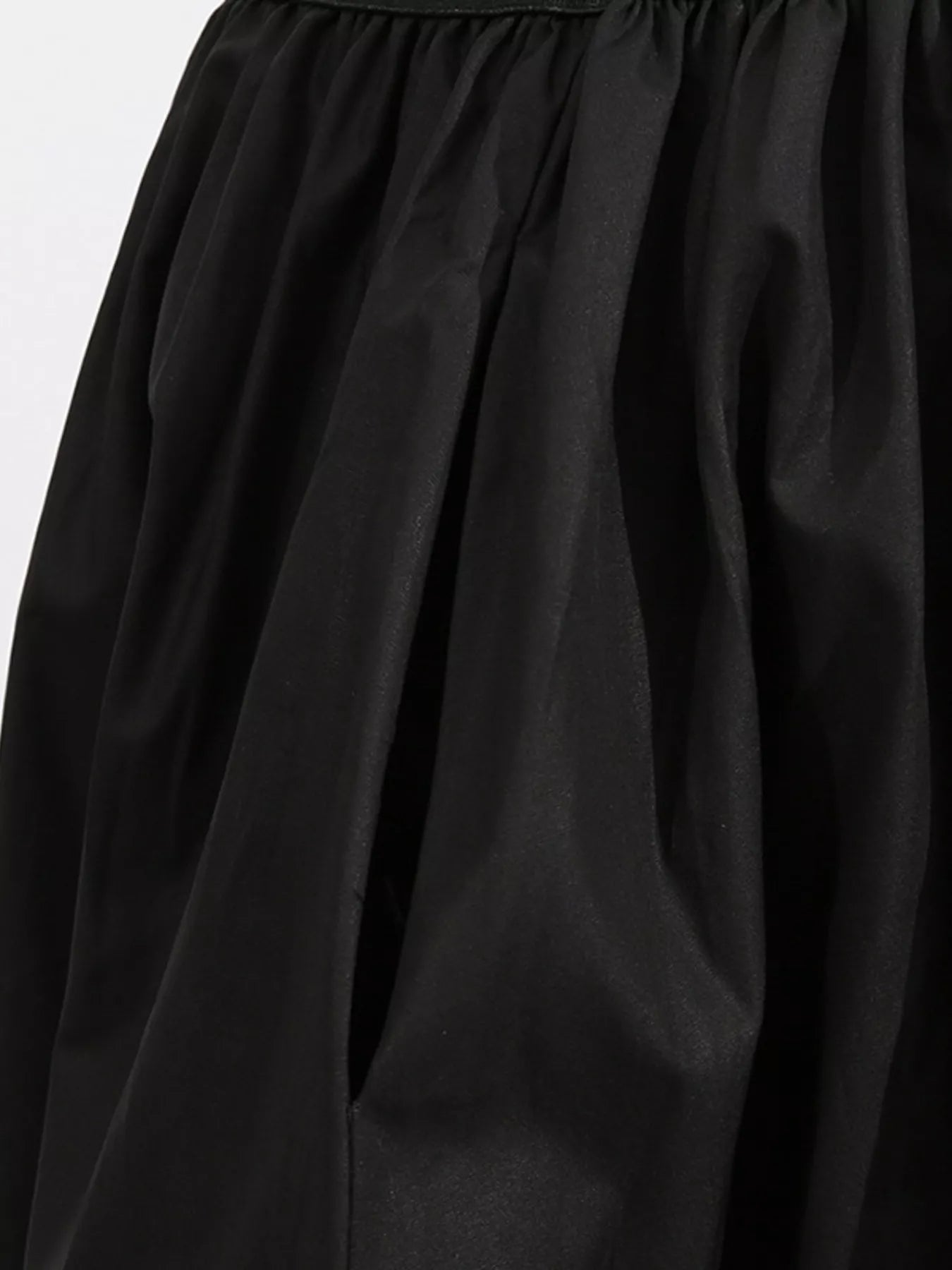 Cedar & Moore Lace-Up Corset Sleeveless Midi Dress in black fabric