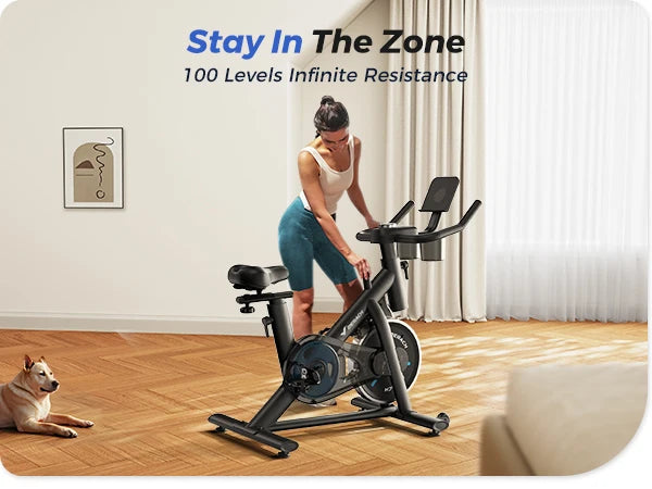 MERACH Exercise Bike Low Noise Indoor Cycling Bike with Training App