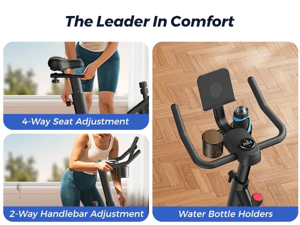 MERACH Exercise Bike Low Noise Indoor Cycling Bike with Training App