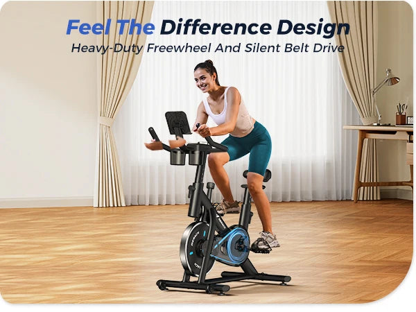 MERACH Exercise Bike Low Noise Indoor Cycling Bike with Training App