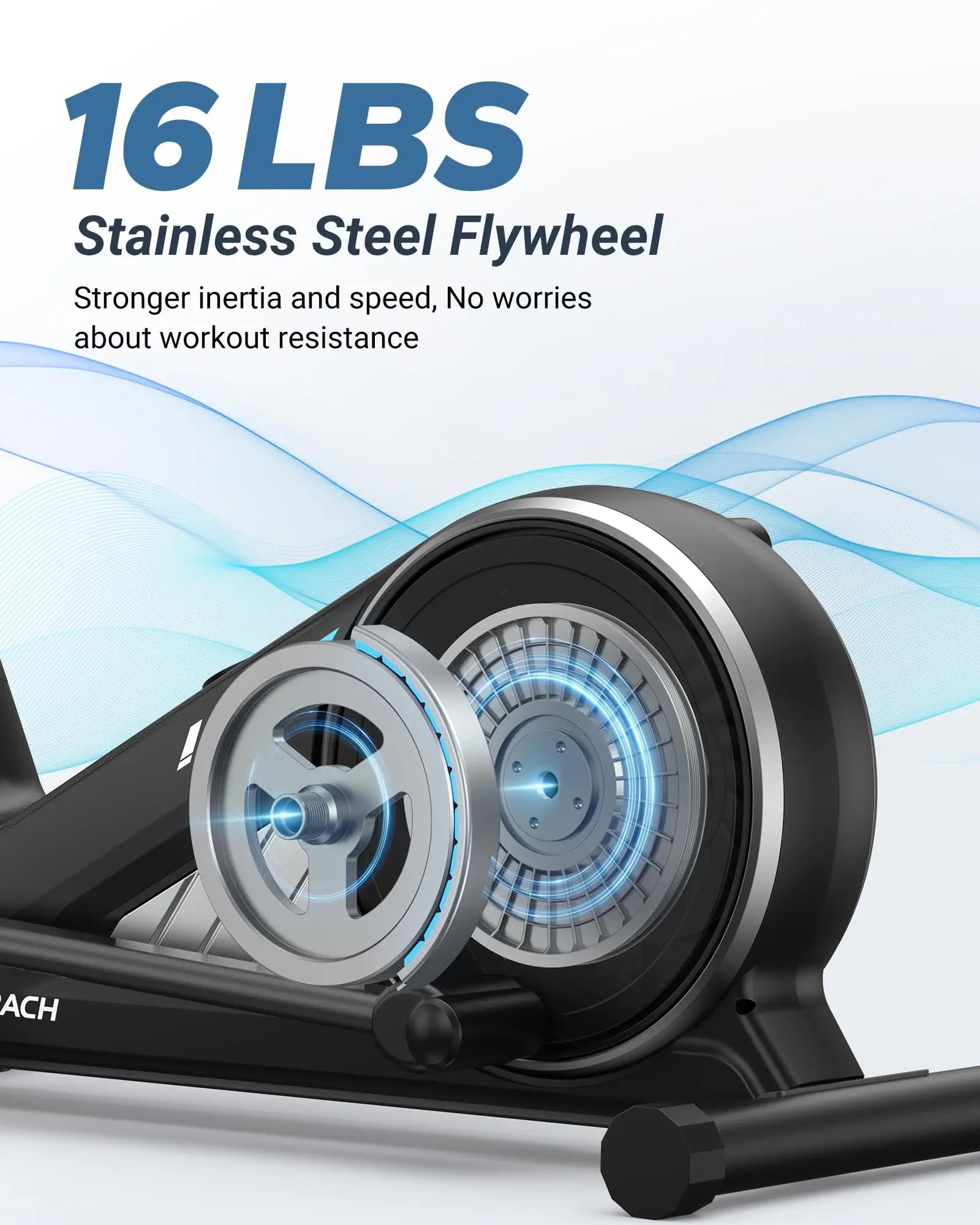MERACH Elliptical Machine Home Hyper-Quiet Drive System 16 Levels Adjustable Resistance