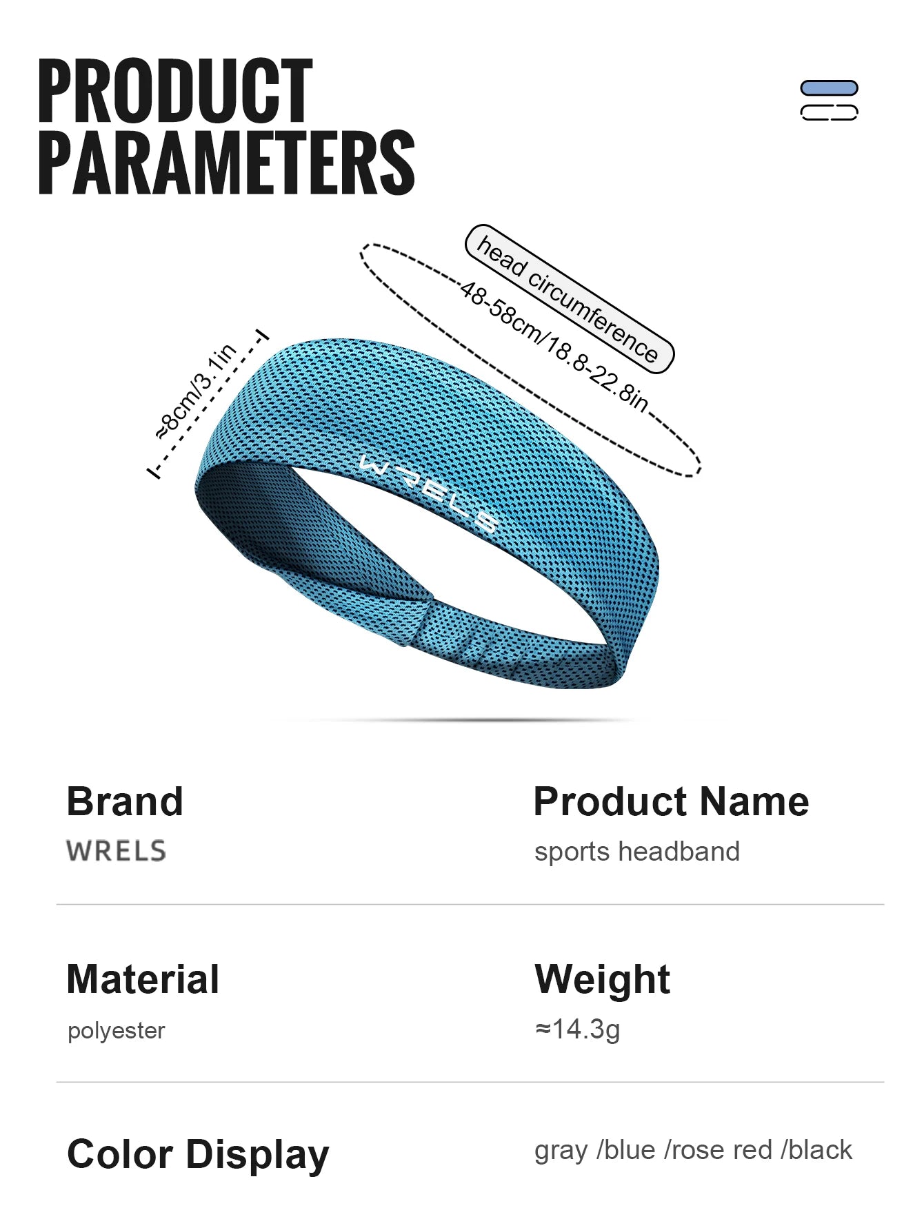 Sport Headband Breathable Fitness Sweatband Non-Slip