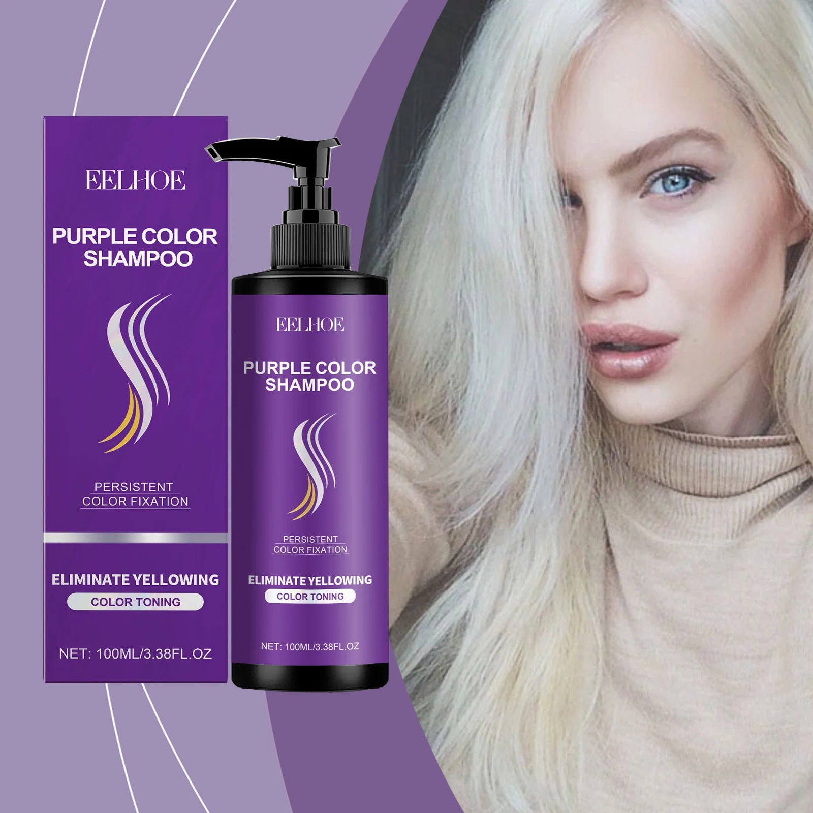 EELHOE Purple Shampoo - Color Maintenance & Toning Treatment for Blonde Hair