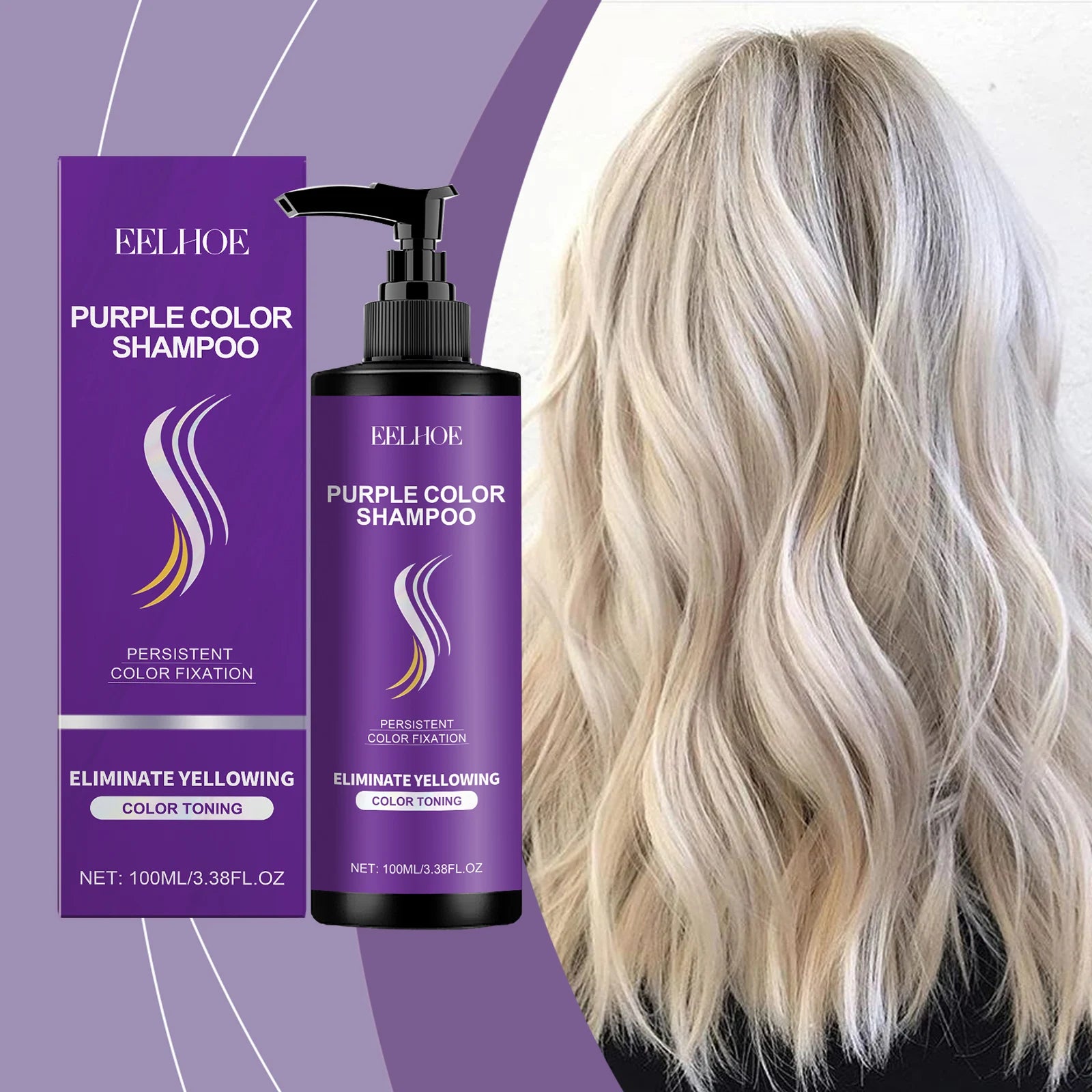 EELHOE Purple Shampoo - Color Maintenance & Toning Treatment for Blonde Hair