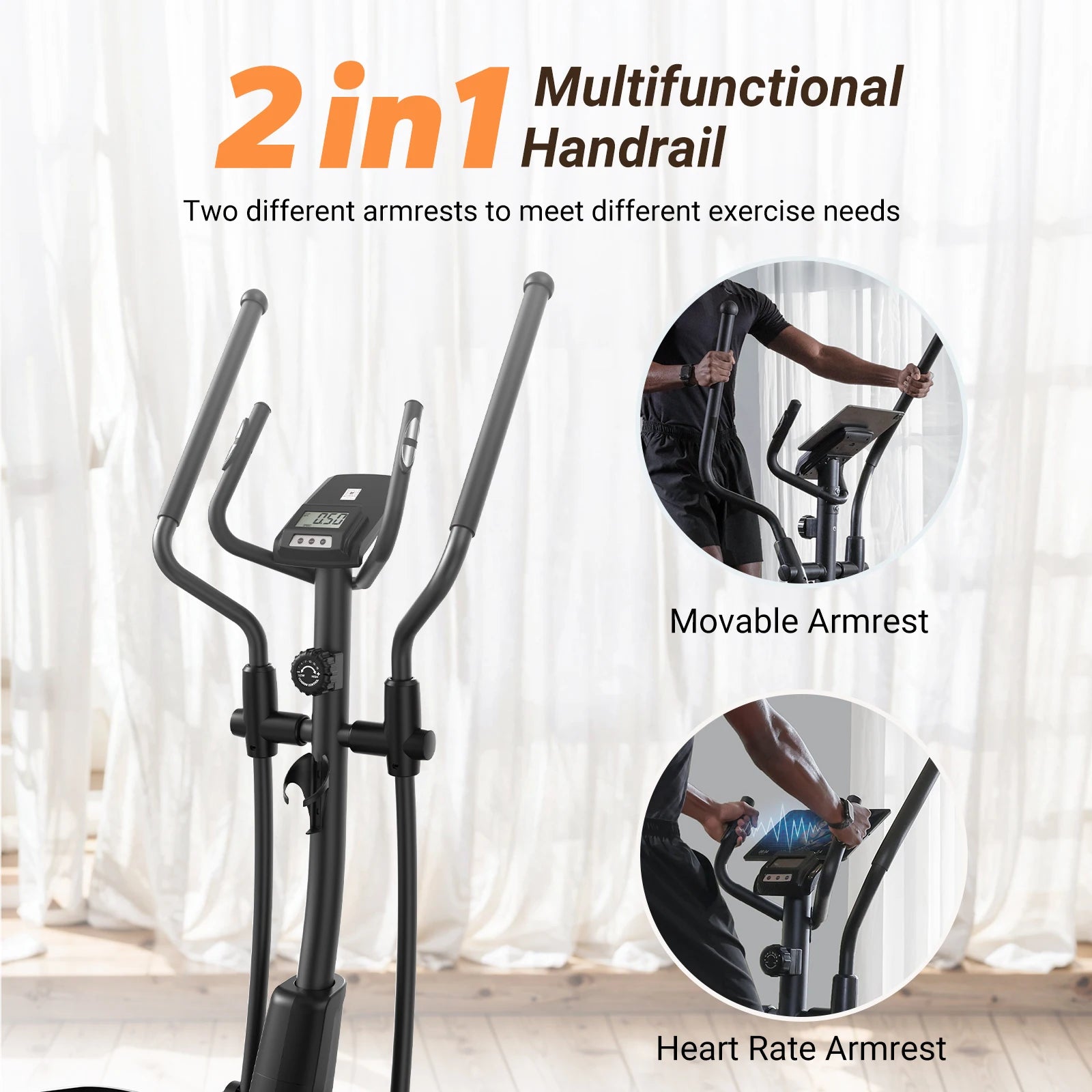MERACH Elliptical Machine Home Hyper-Quiet Drive System 16 Levels Adjustable Resistance