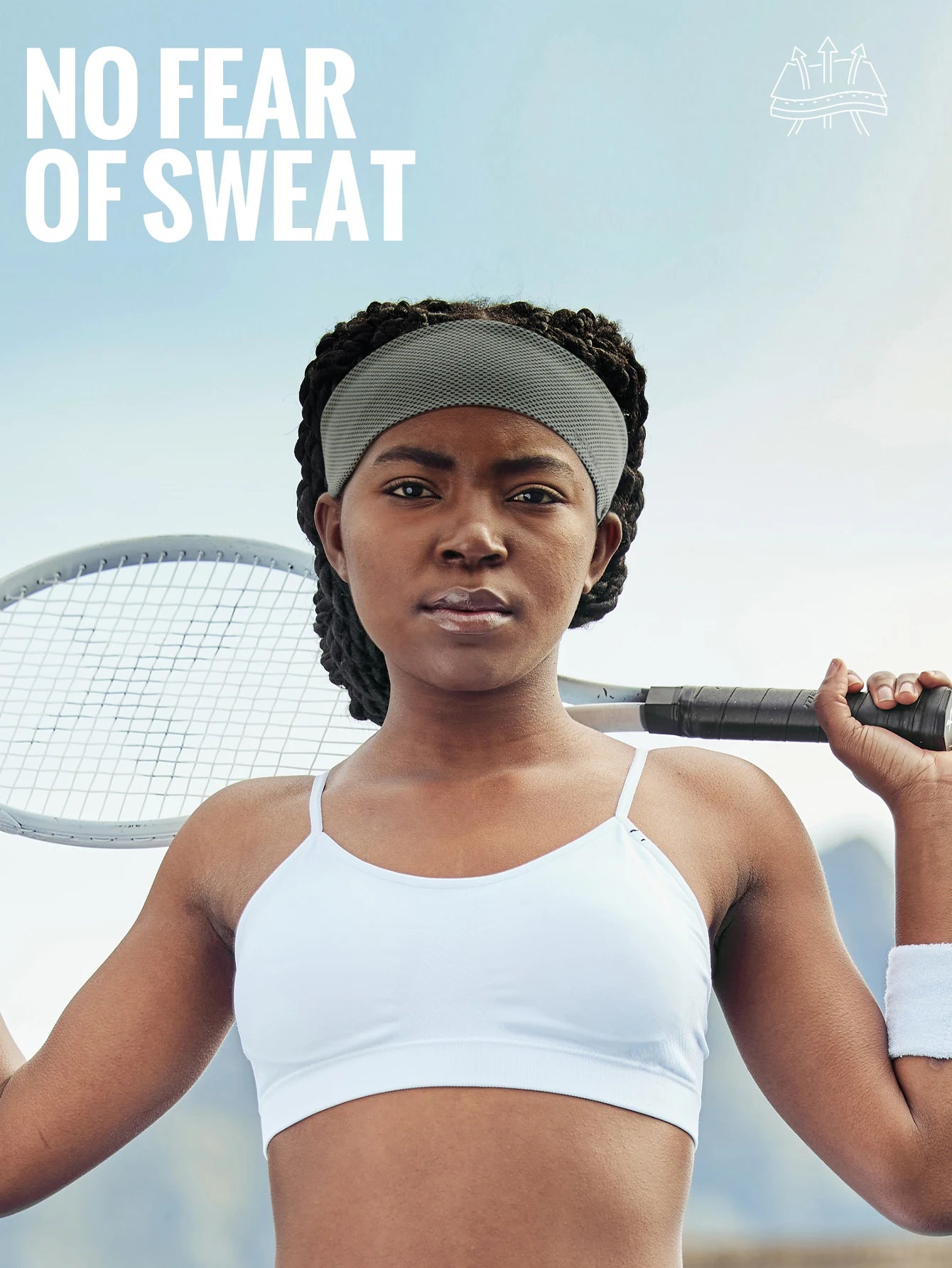 Sport Headband Breathable Fitness Sweatband Non-Slip