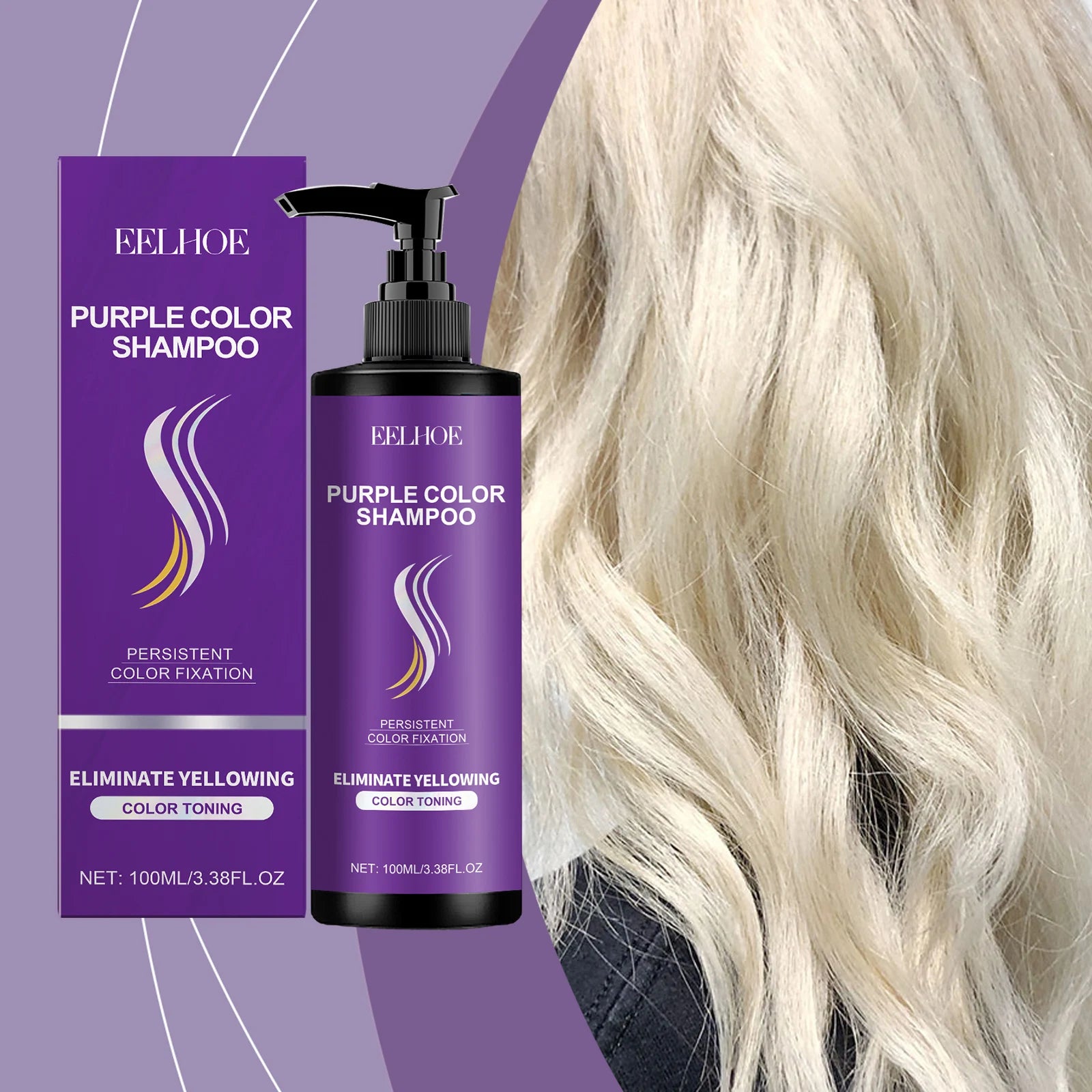 EELHOE Purple Shampoo - Color Maintenance & Toning Treatment for Blonde Hair