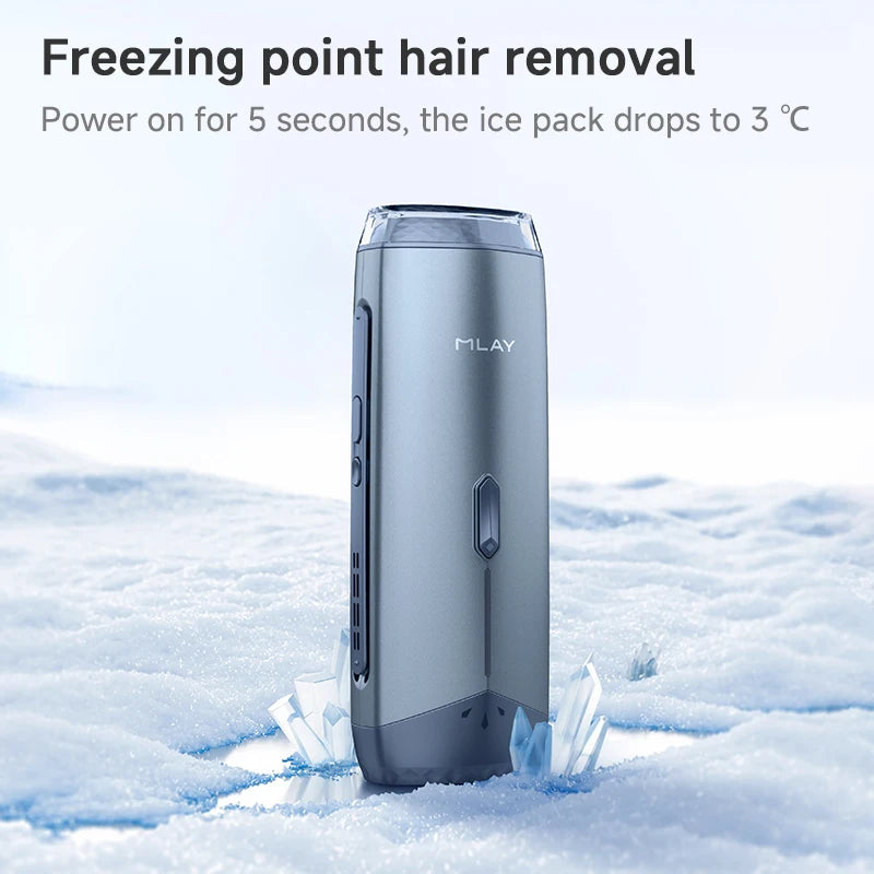 Mlay T18 Ice Cooling IPL Laser Hair Removal - Unlimited Flashes Permanent Painless Epilator for Women & Men