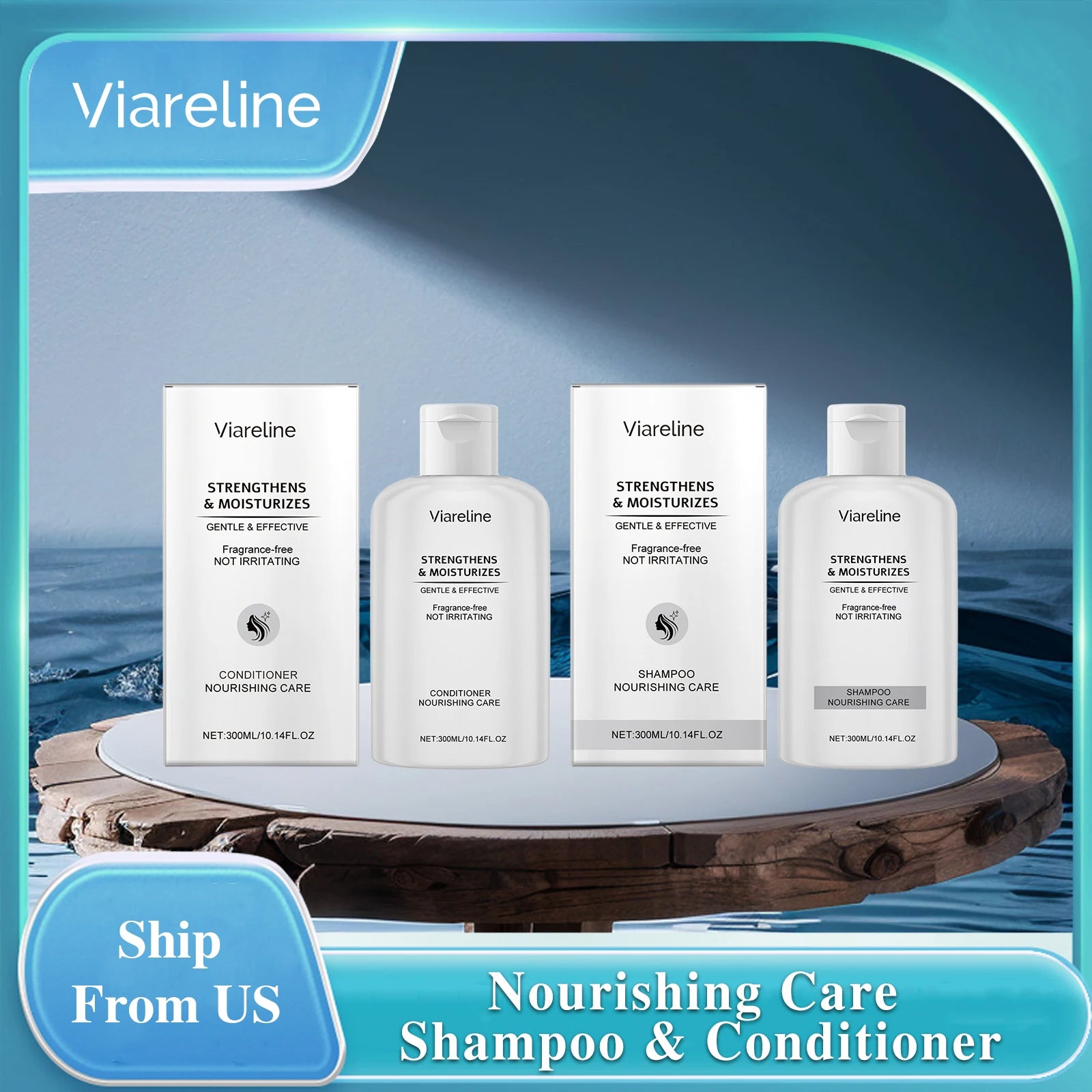 Viareline Nourish Care Shampoo & Conditioner Set - Oil Control & Repair Treatment