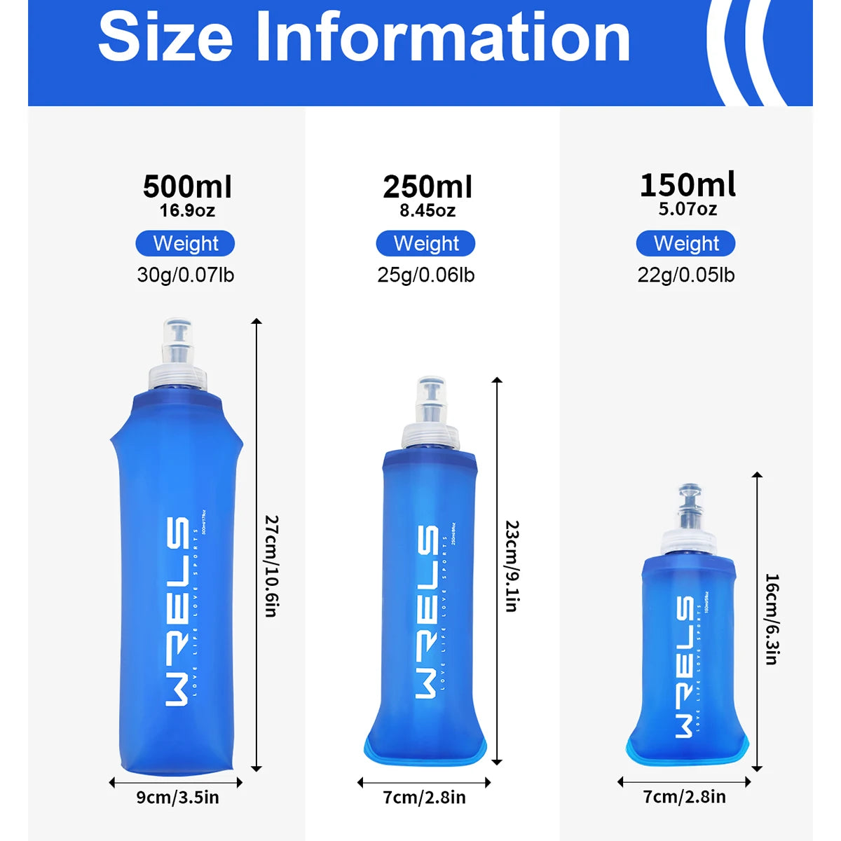 Collapsible TPU Water Bottle - BPA-Free Folding Soft Flask for Running & Hiking