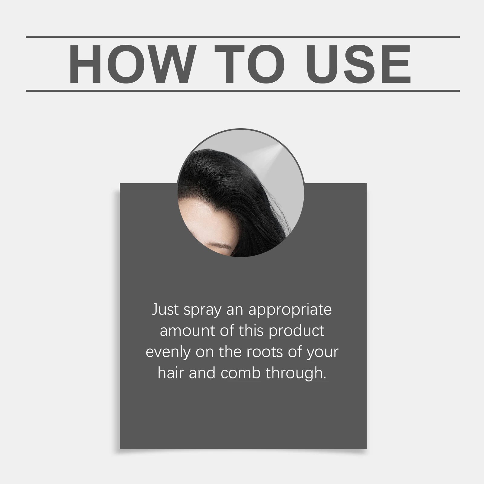 Volumizing Dry Hair Spray Cedar & Moore, oil-control scalp refresh, how-to-use instruction card.