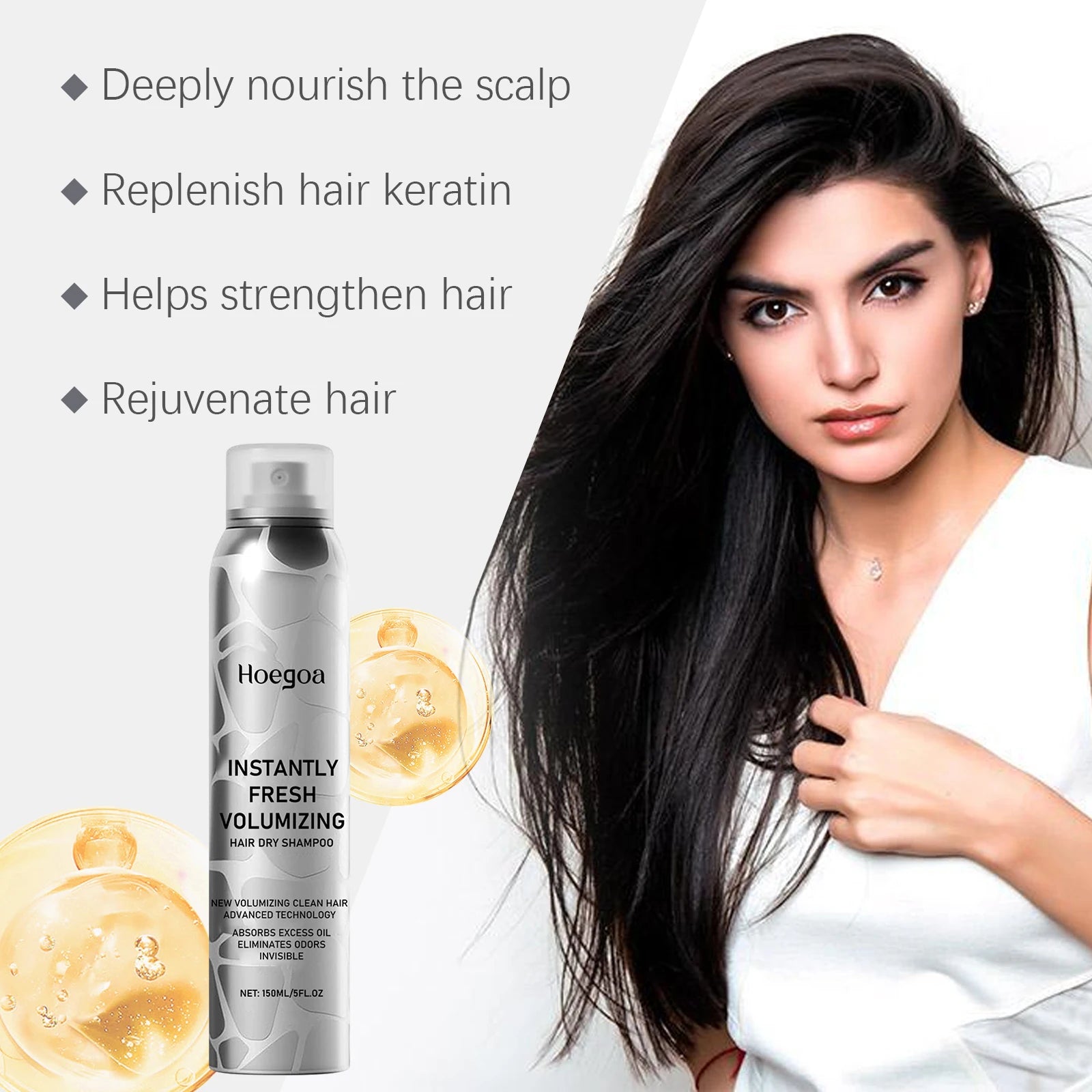 Volumizing dry shampoo by Cedar & Moore — silver bottle, oil control & scalp refresh