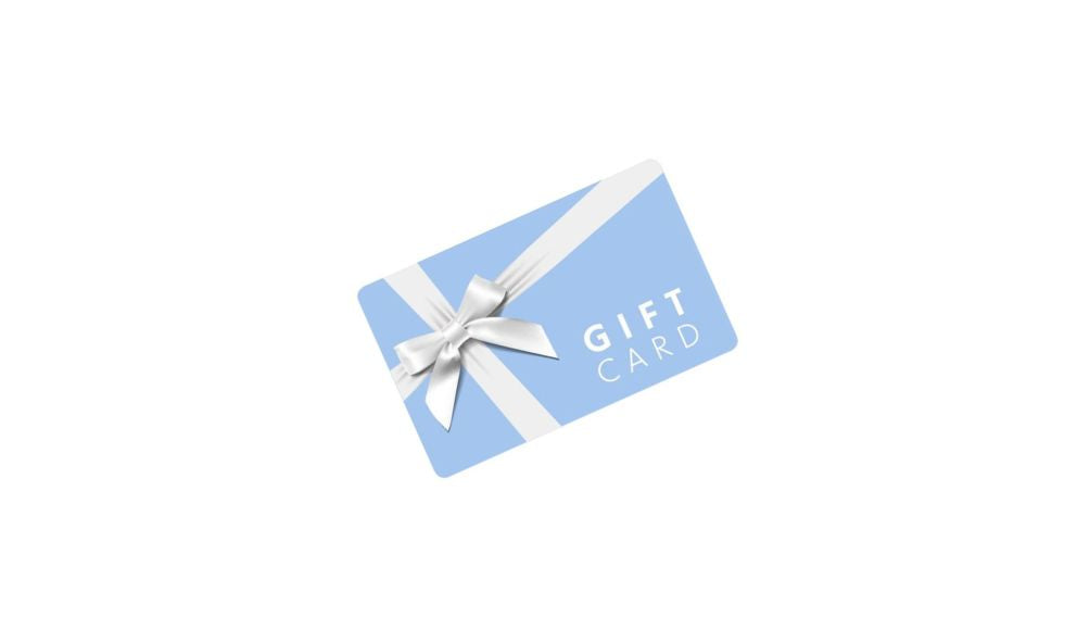 Cedar & Moore e-gift card with a white ribbon on a white background