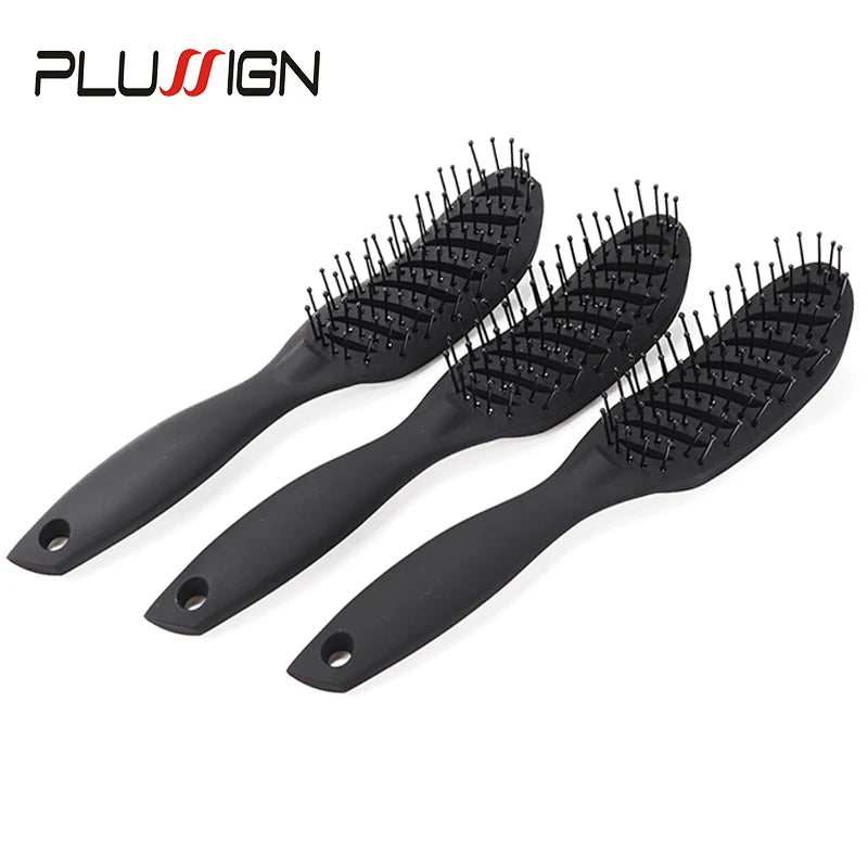 Curved Styling Hairbrush - Detangling Anti-Static Vent Brush with Scalp Massage Comb