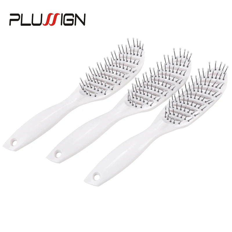 Curved Styling Hairbrush - Detangling Anti-Static Vent Brush with Scalp Massage Comb