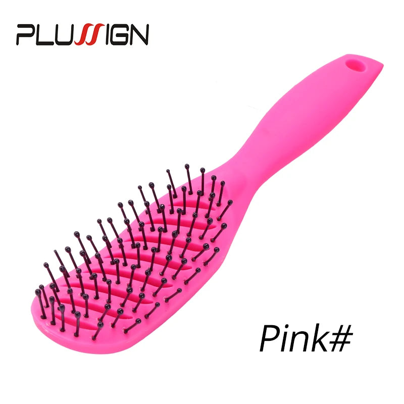 Curved Styling Hairbrush - Detangling Anti-Static Vent Brush with Scalp Massage Comb