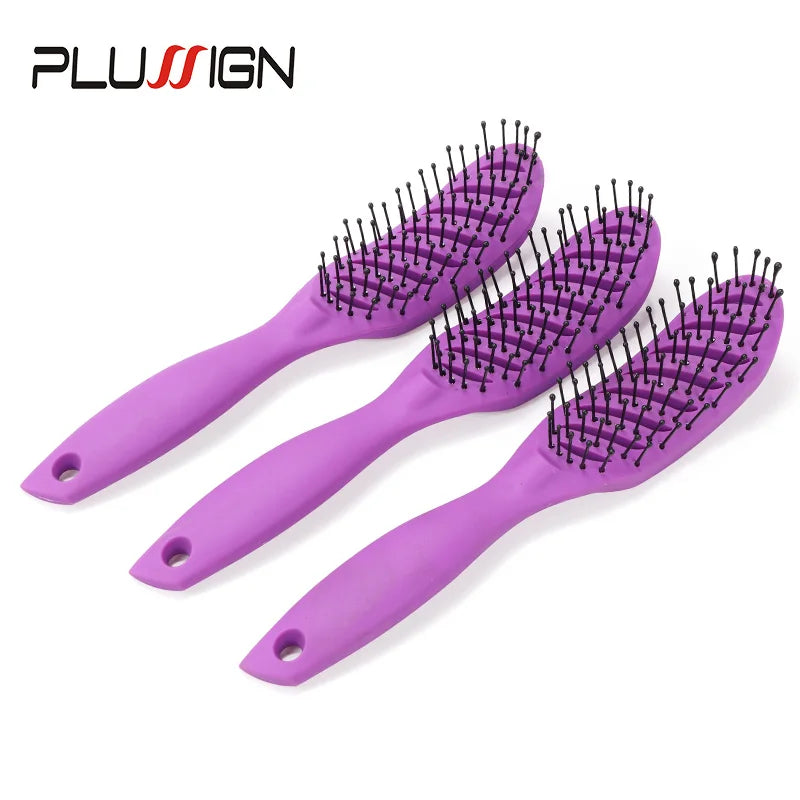 Curved Styling Hairbrush - Detangling Anti-Static Vent Brush with Scalp Massage Comb