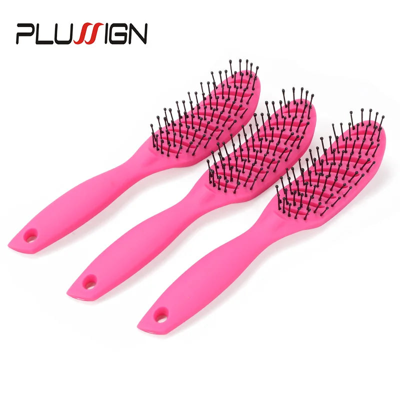 Curved Styling Hairbrush - Detangling Anti-Static Vent Brush with Scalp Massage Comb