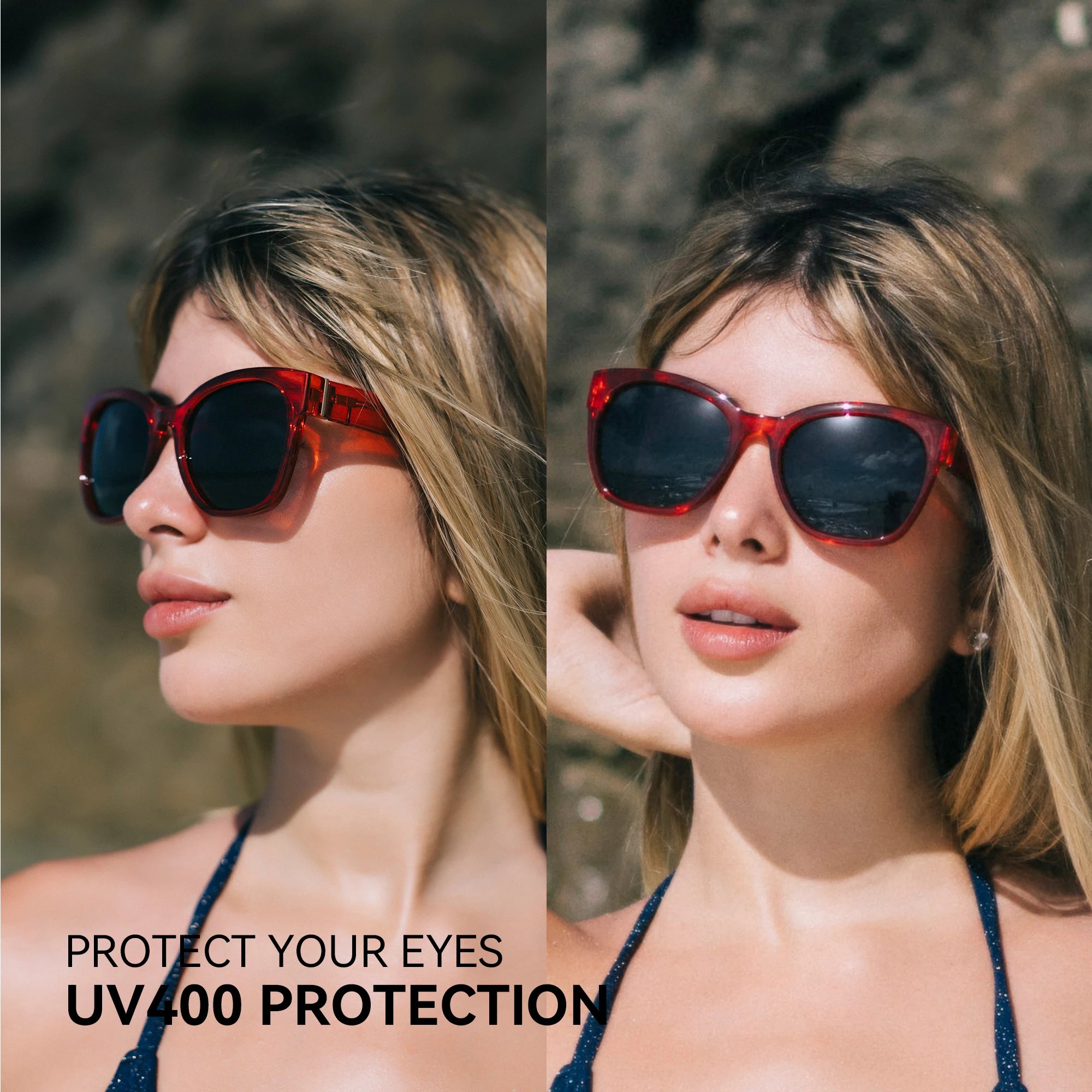 ZENOTTIC Original Butterfly Frame Polarized Sunglasses