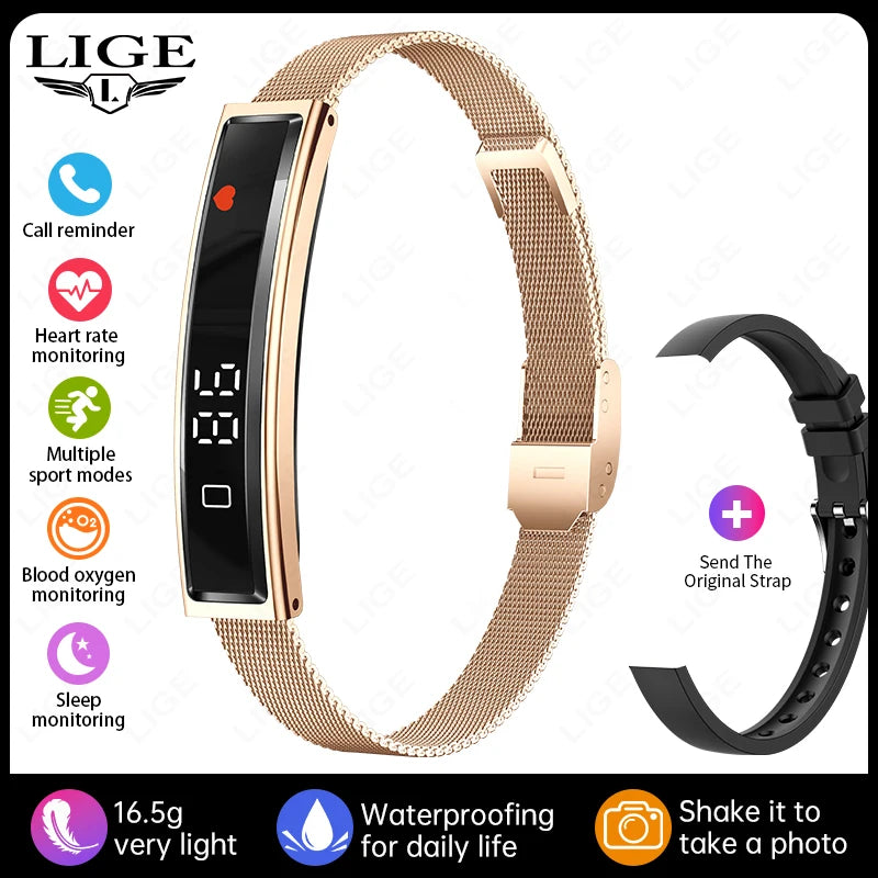 LIGE Sports Fitness Tracker Smart Bracelet Heart Rate Sleep Monitor Pedometer