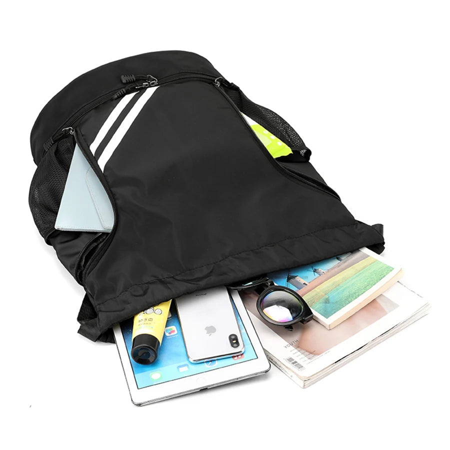Waterproof Sports Backpack - Drawstring Gym Bag for Basketball, Soccer & Training