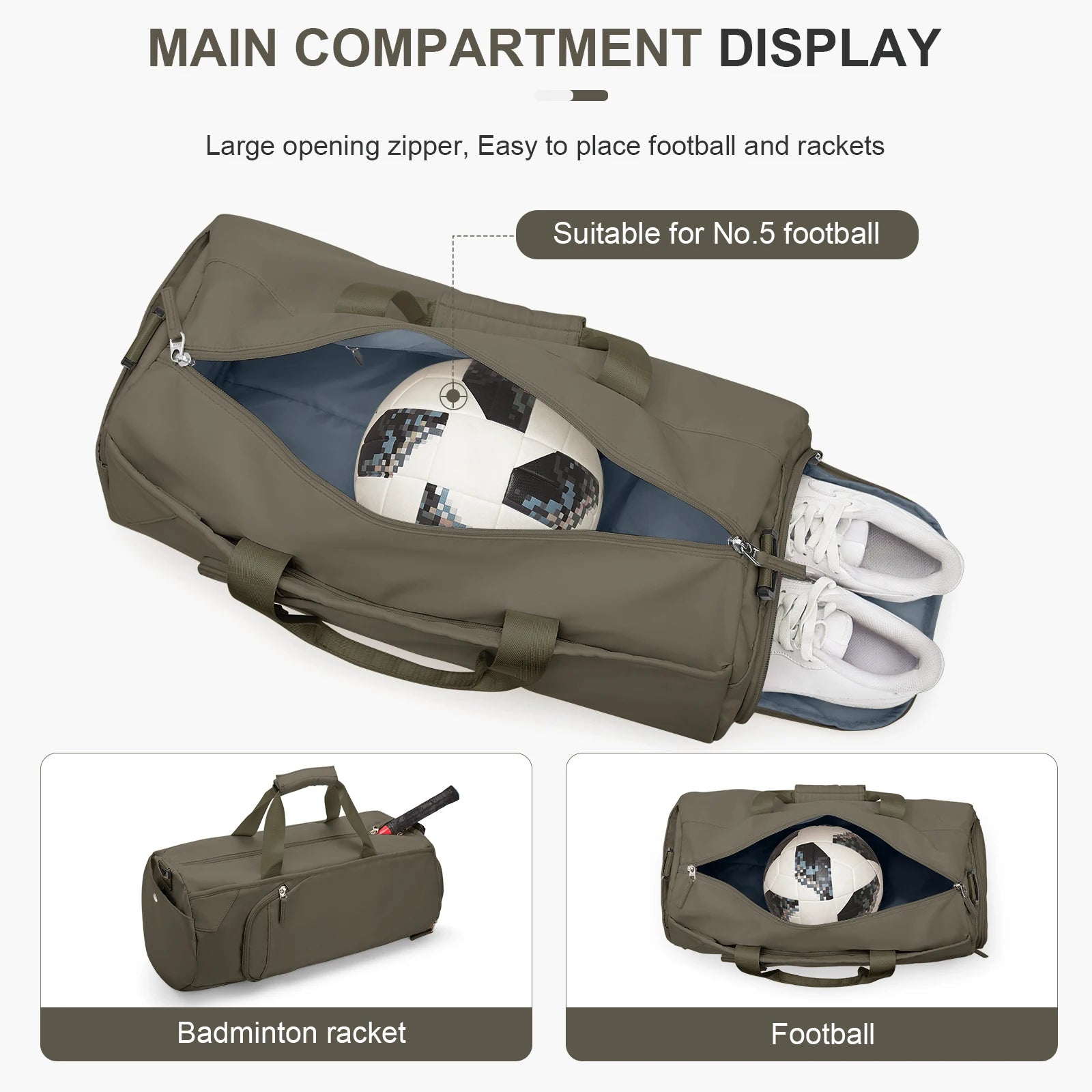 Gym Duffle Bag with Shoe & Wet Compartment - Ultimate Sports Bag