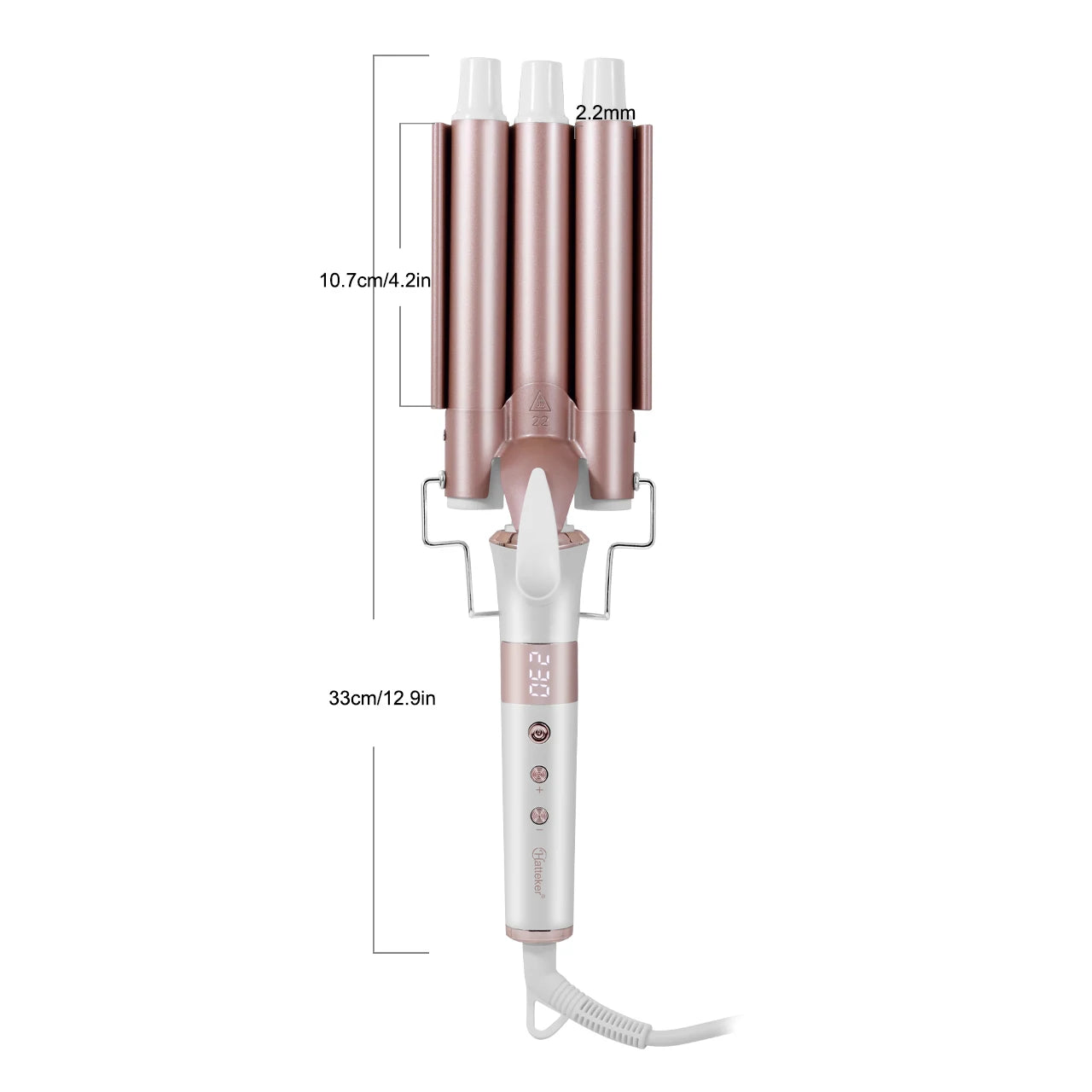 Triple Barrel Hair Curling Iron - Ceramic Waver for Versatile Curls & Waves